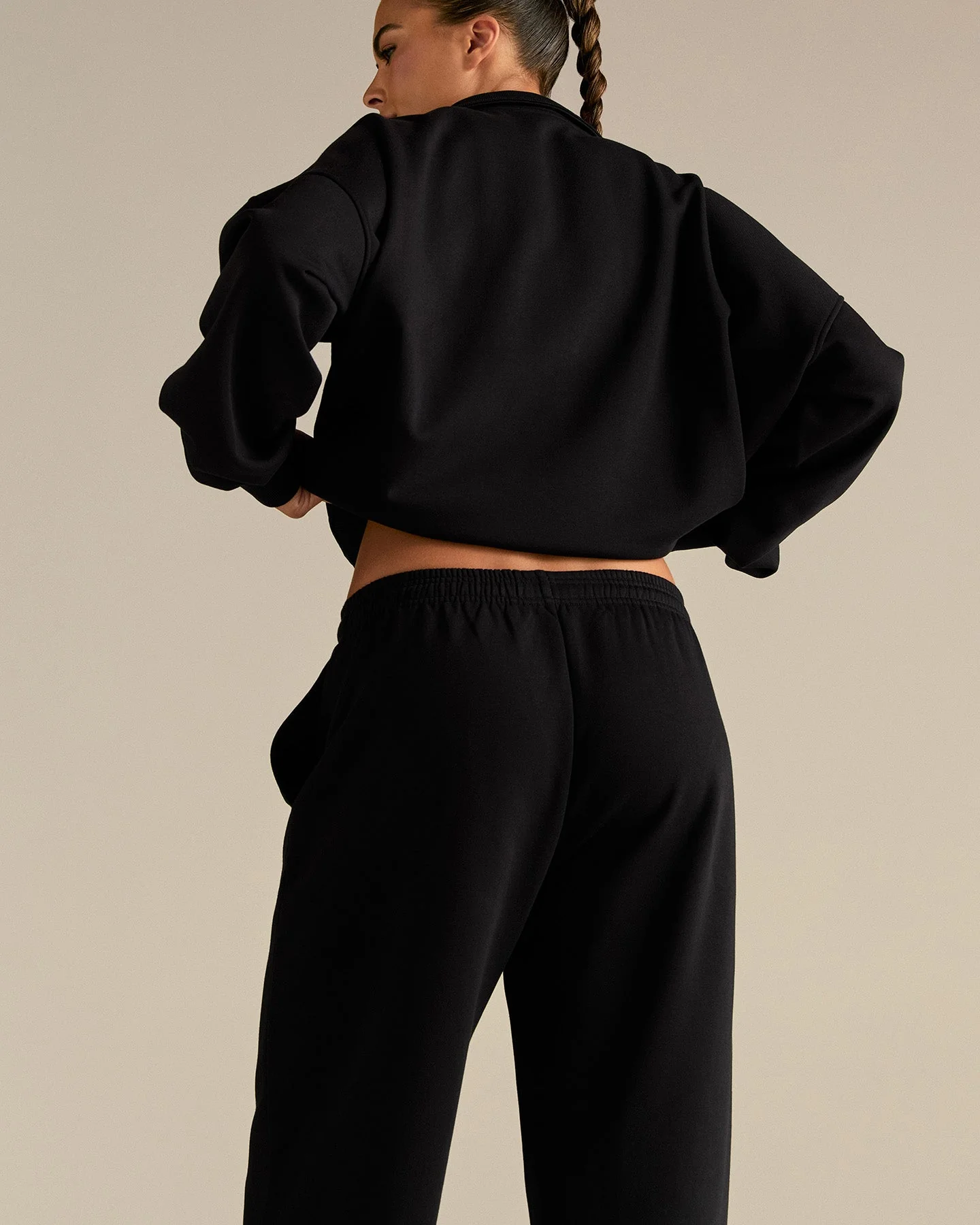 Comfort Cozy Straight Leg Joggers | Black - Image 2