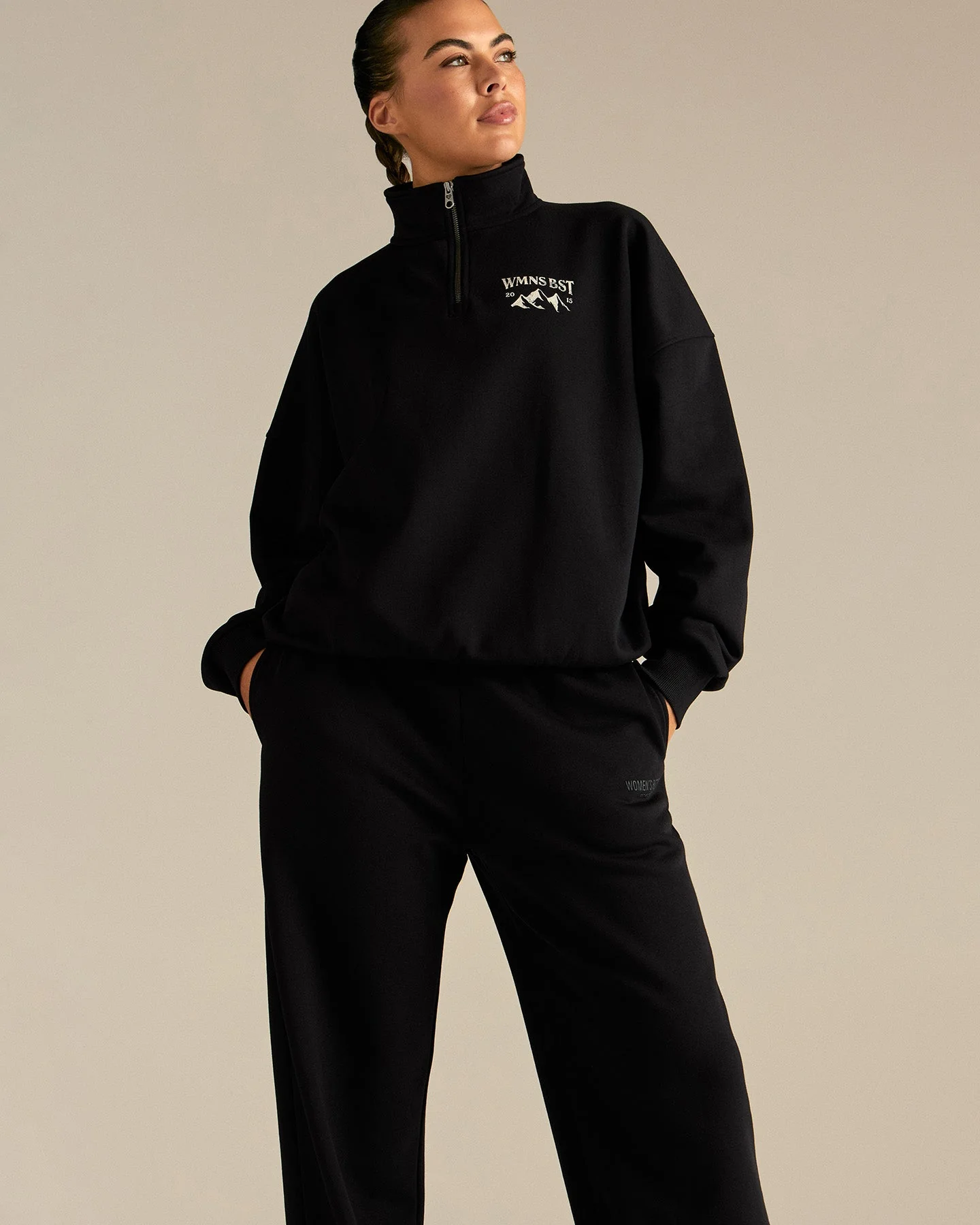 Comfort Cozy Straight Leg Joggers | Black - Image 4