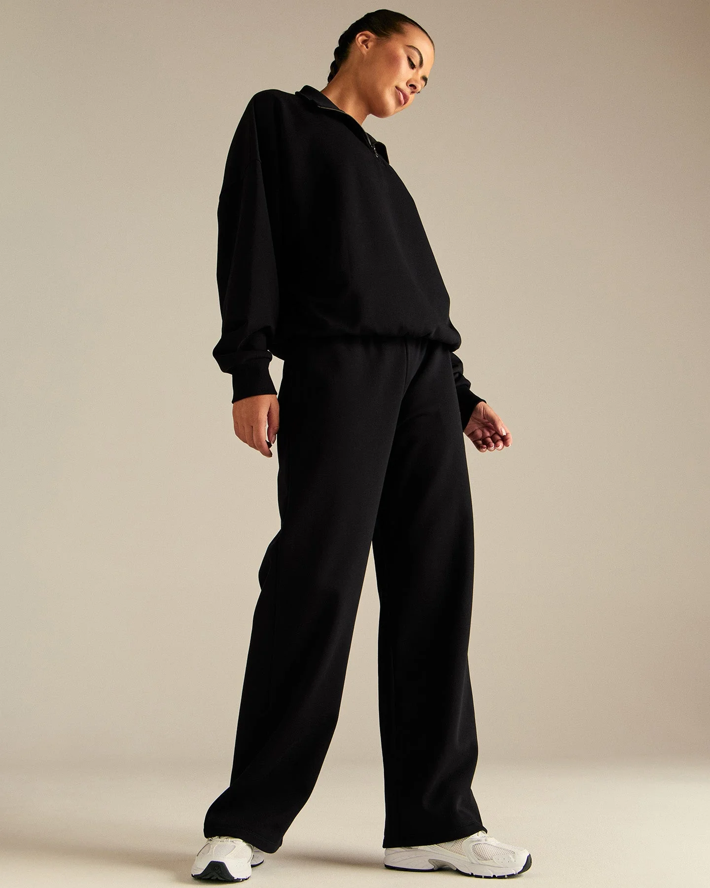 Comfort Cozy Straight Leg Joggers | Black - Image 6