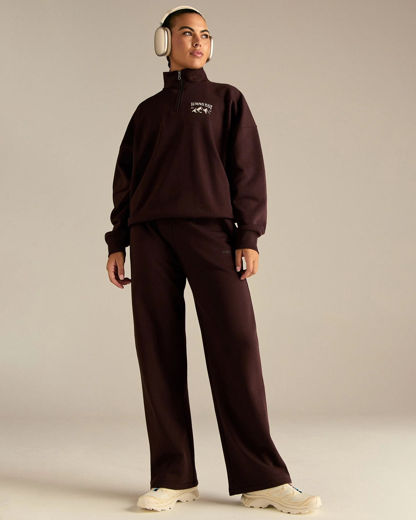 Comfort Cozy Straight Leg Joggers | Cafe Noir - Image 6
