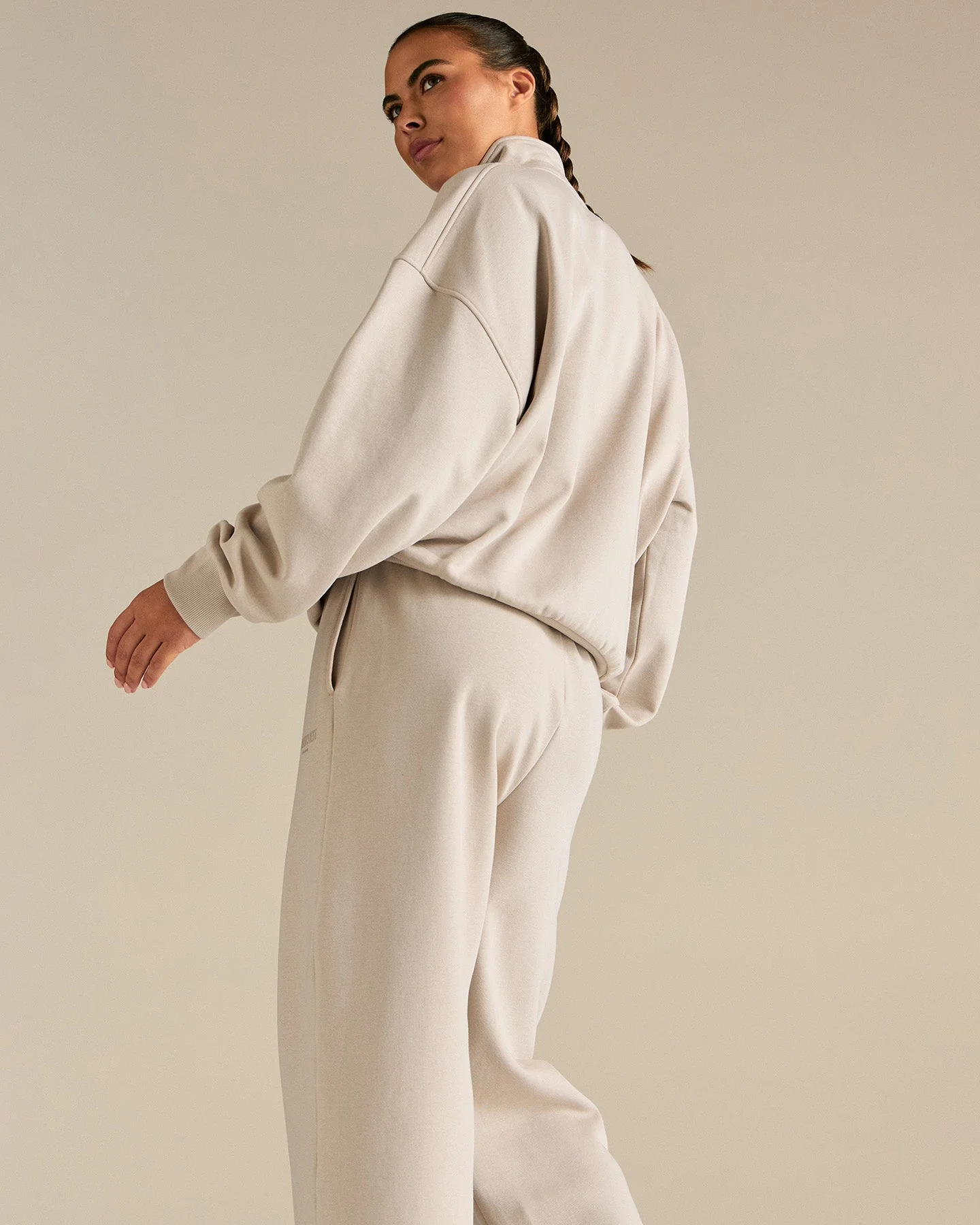 Comfort Cozy Straight Leg Joggers | Stone - Image 4