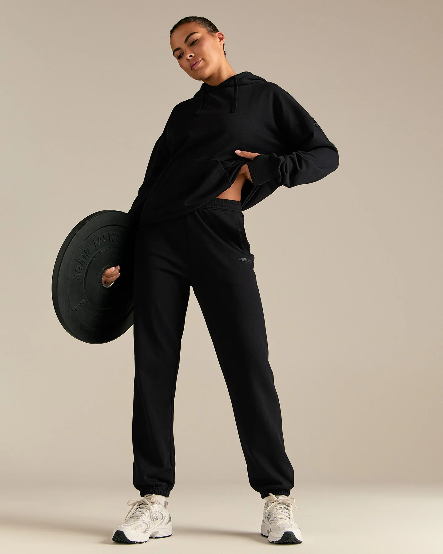 Comfort Cuffed Hem Joggers | Black - Image 2