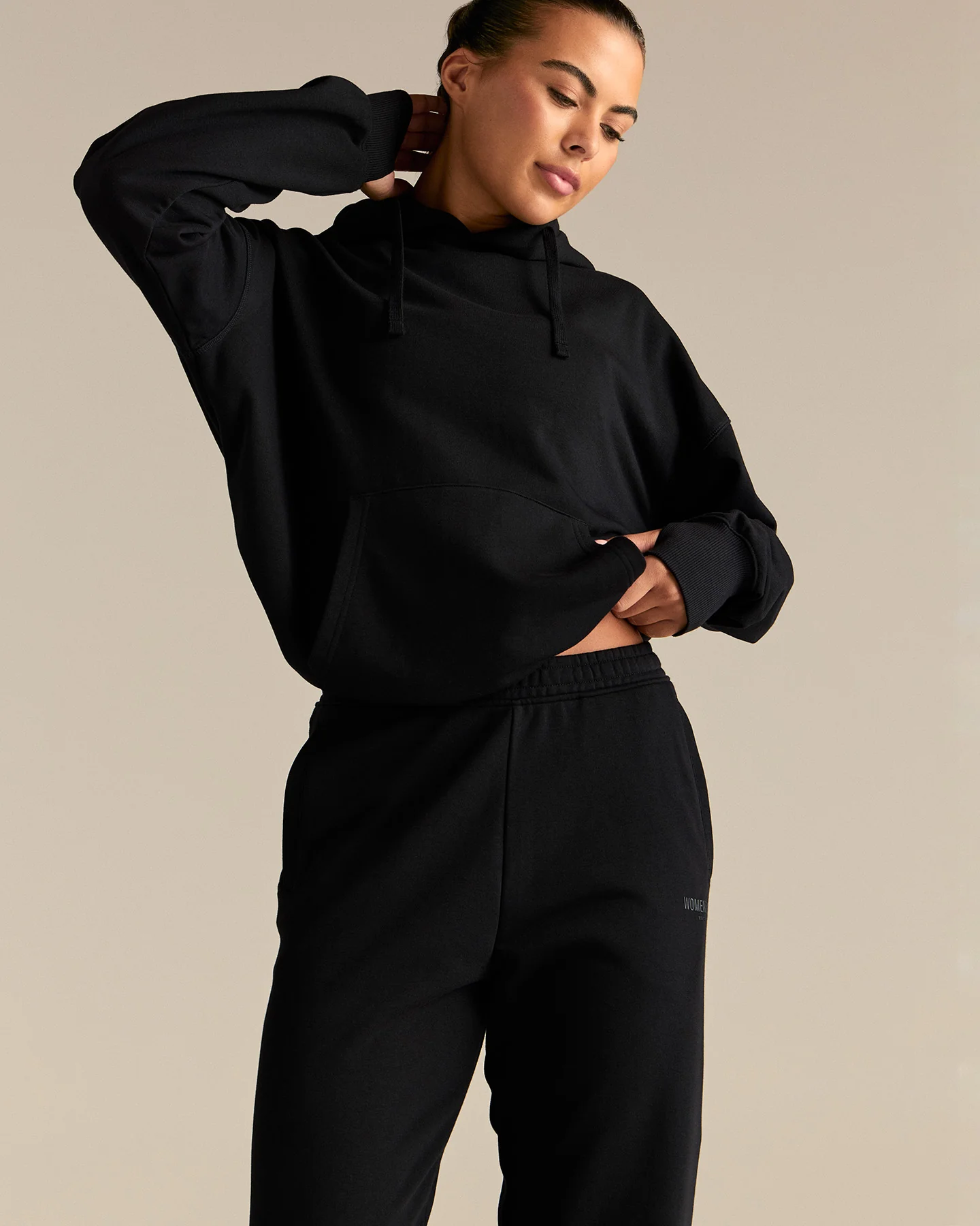 Comfort Cuffed Hem Joggers | Black - Image 4