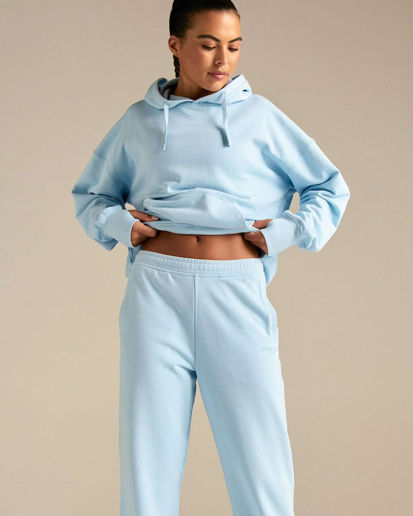 Comfort Cuffed Hem Joggers | Blue Haze - Image 3