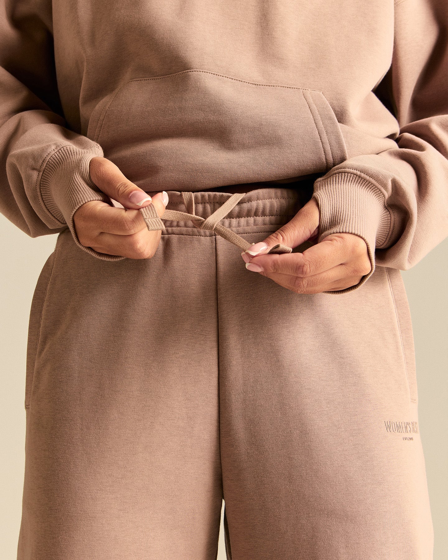 Comfort Cuffed Hem Joggers | Mauve Taupe - Image 3