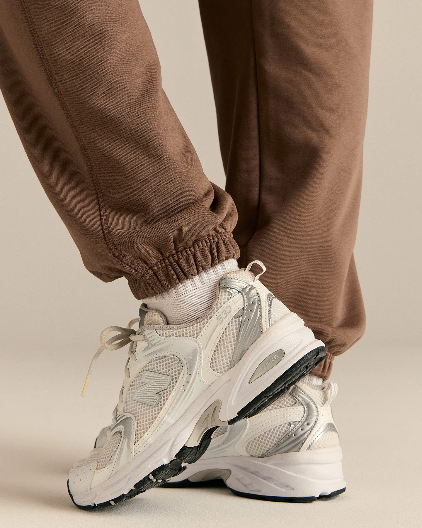 Comfort Cuffed Hem Joggers | Milk Chocolate - Image 7