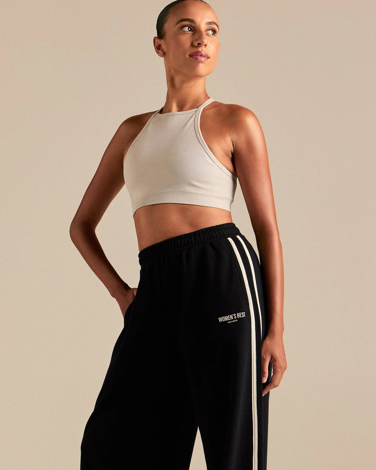 Comfort Lightweight Contrast Joggers | Black - Image 8