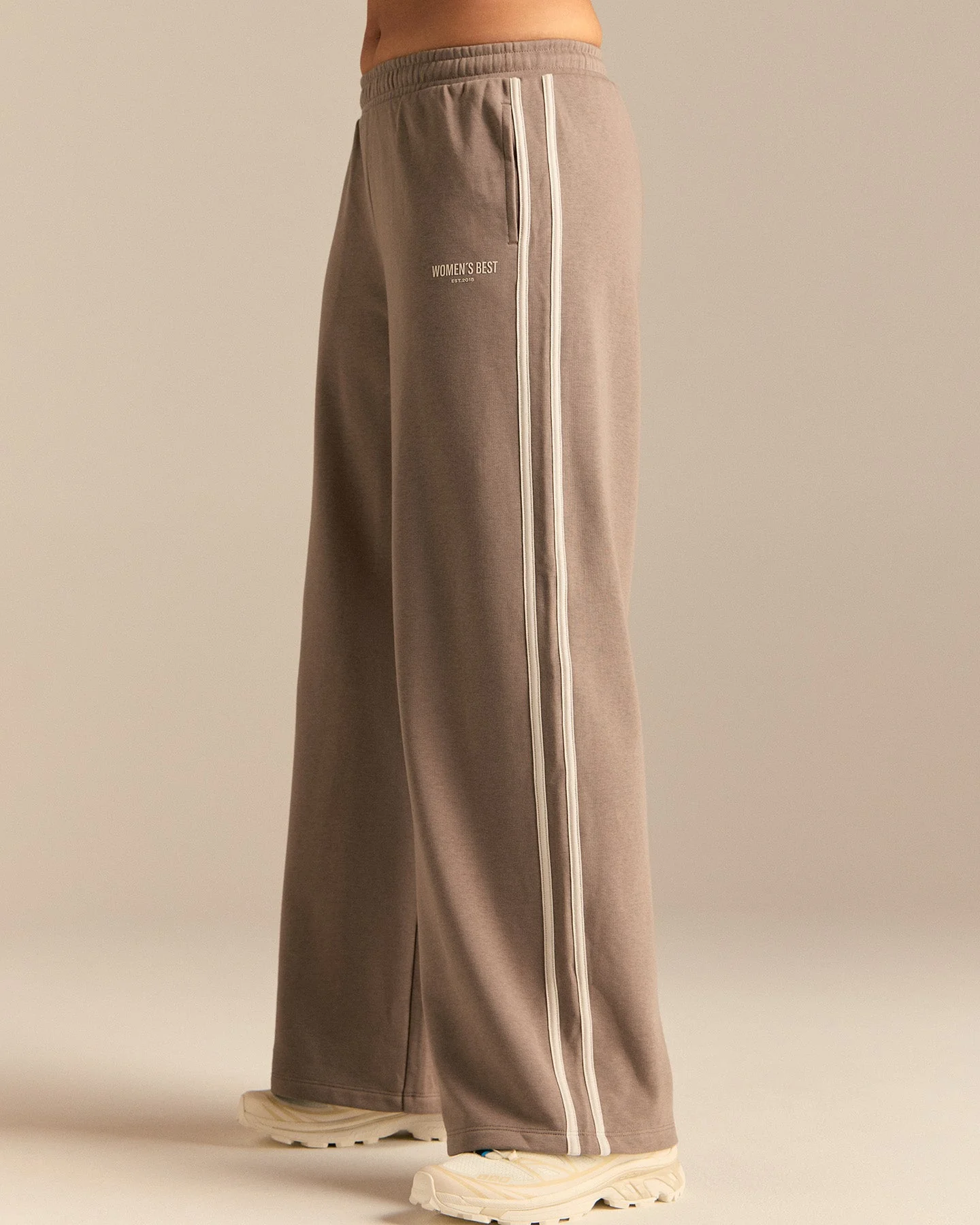 Comfort Lightweight Contrast Joggers | Taupe Grey - Image 4