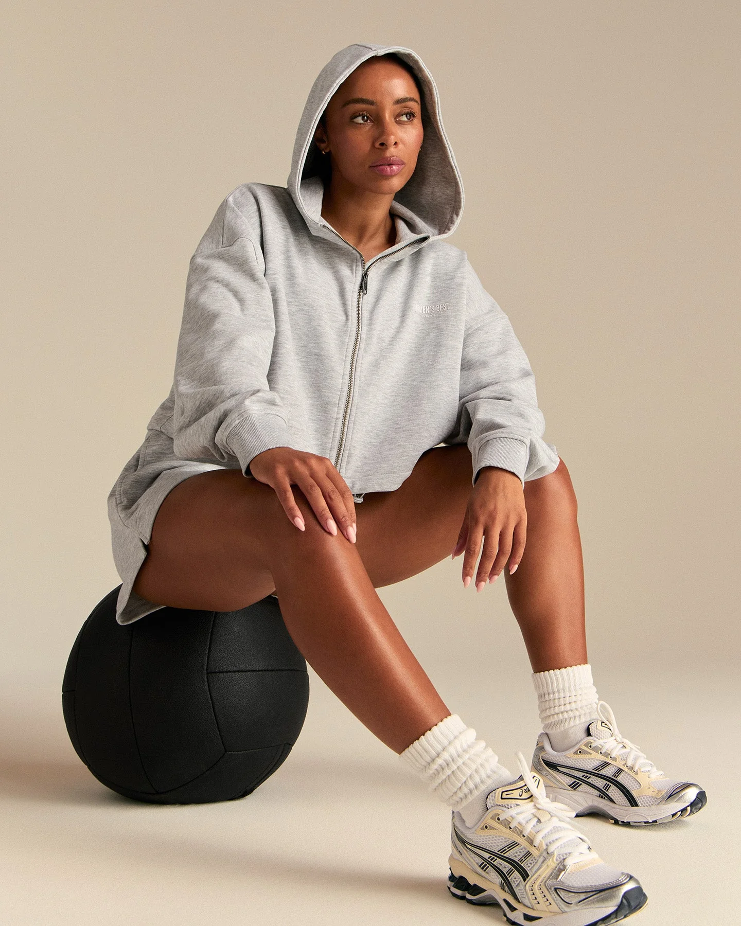 Comfort Lightweight Draw Hem Hoodie | Grey Marl - Image 8