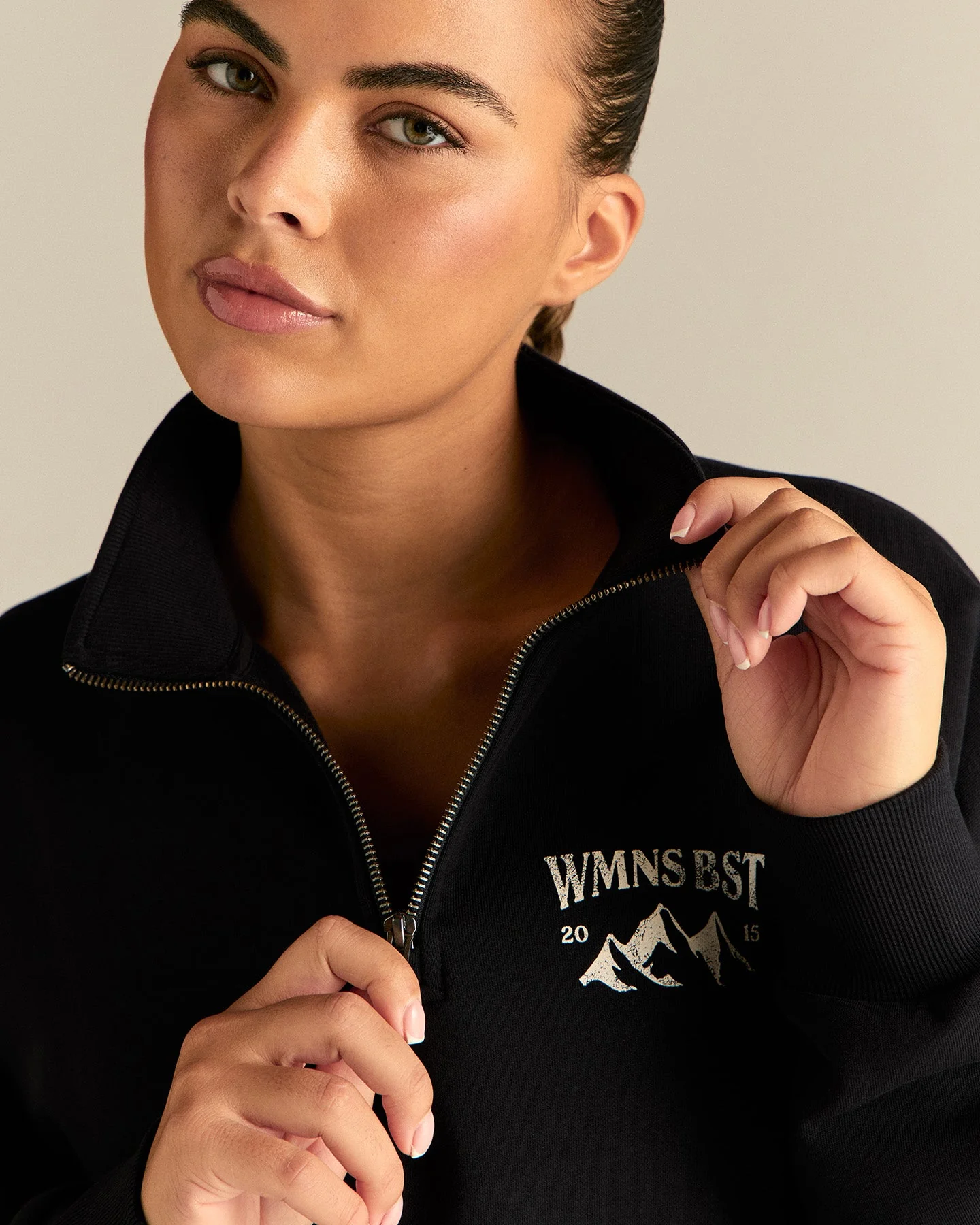 Comfort Outdoor 1/4 Zip Graphic Sweat | Black - Image 6