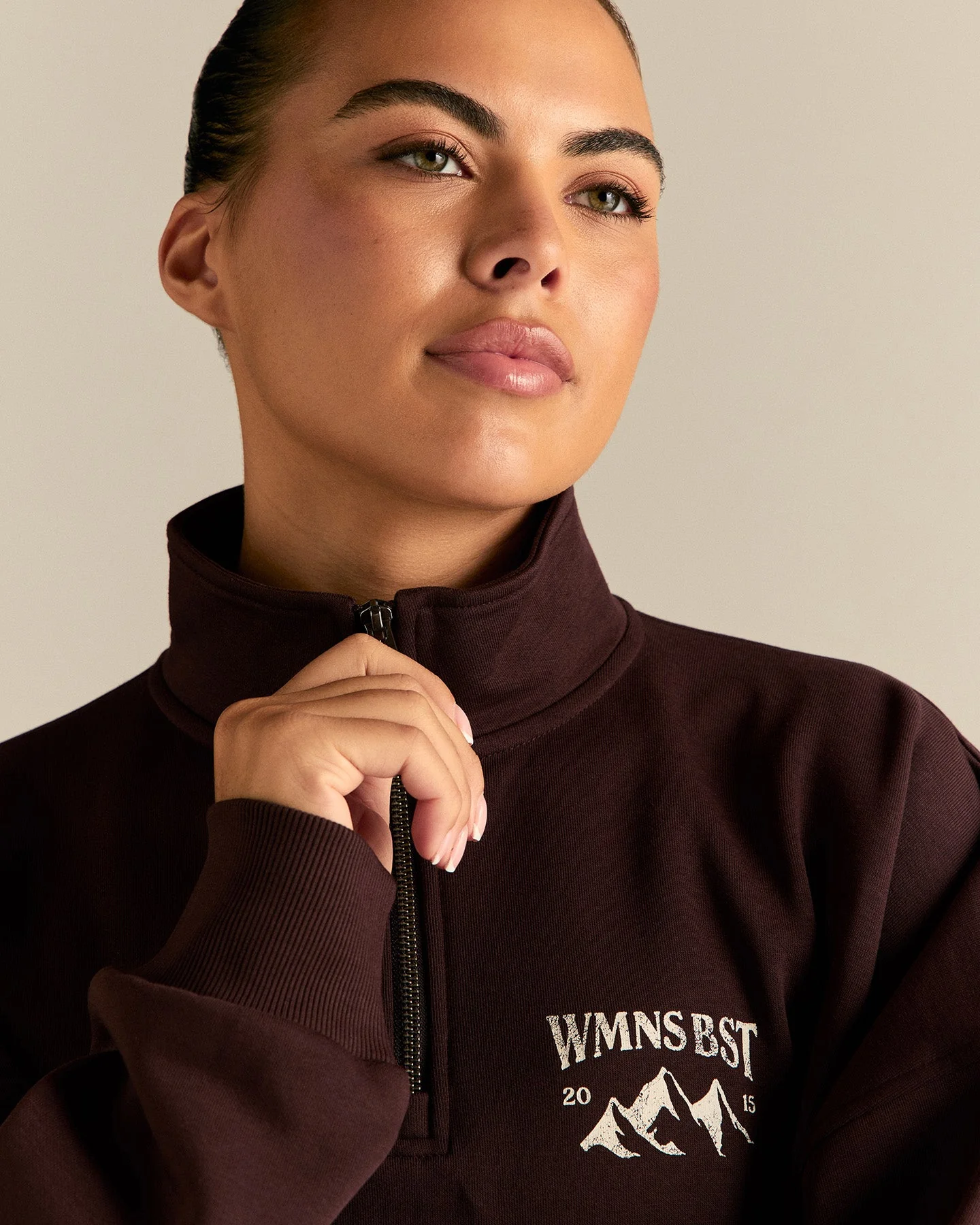 Comfort Outdoor 1/4 Zip Graphic Sweat | Cafe Noir - Image 4