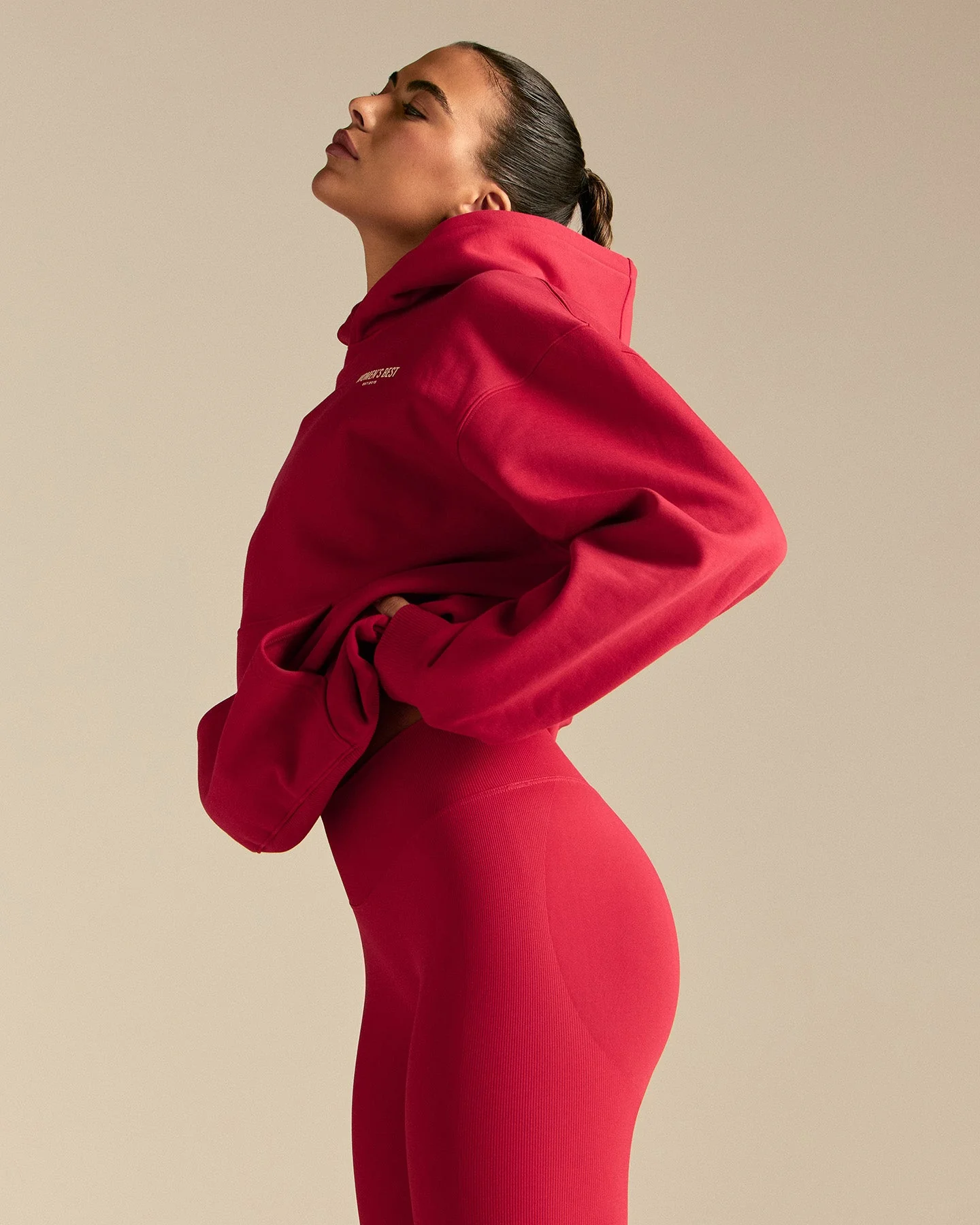 Comfort Oversized Athletic Graphic Hoodie | Candy Apple - Image 8