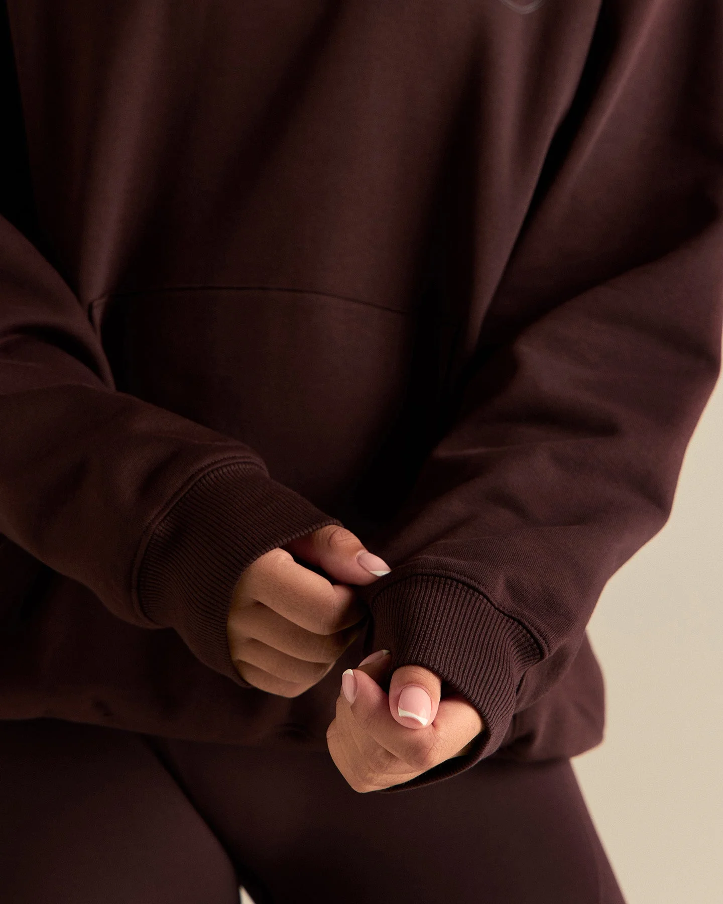 Comfort Oversized Health Club Graphic Hoodie | Cafe Noir - Image 6