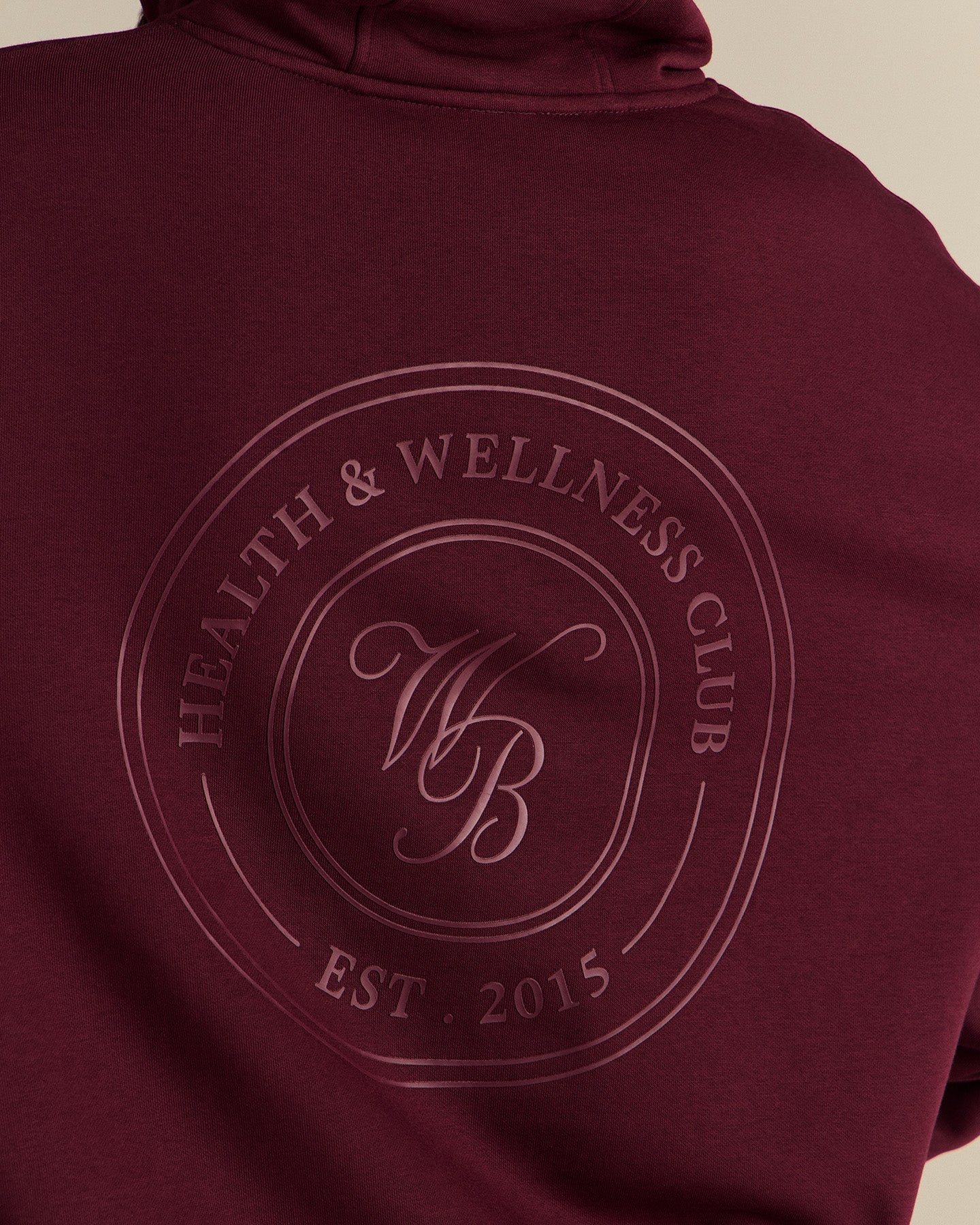 Comfort Oversized Health Club Graphic Hoodie | Merlot - Image 4