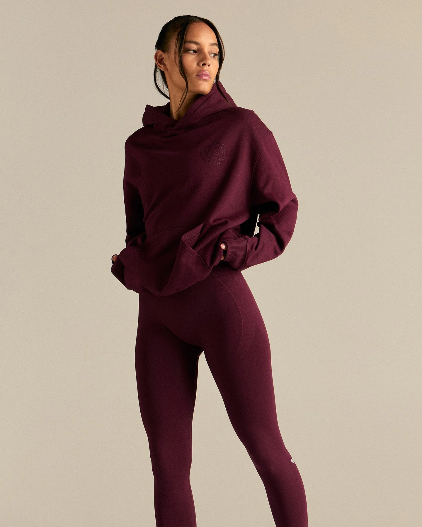 Comfort Oversized Health Club Graphic Hoodie | Merlot - Image 8