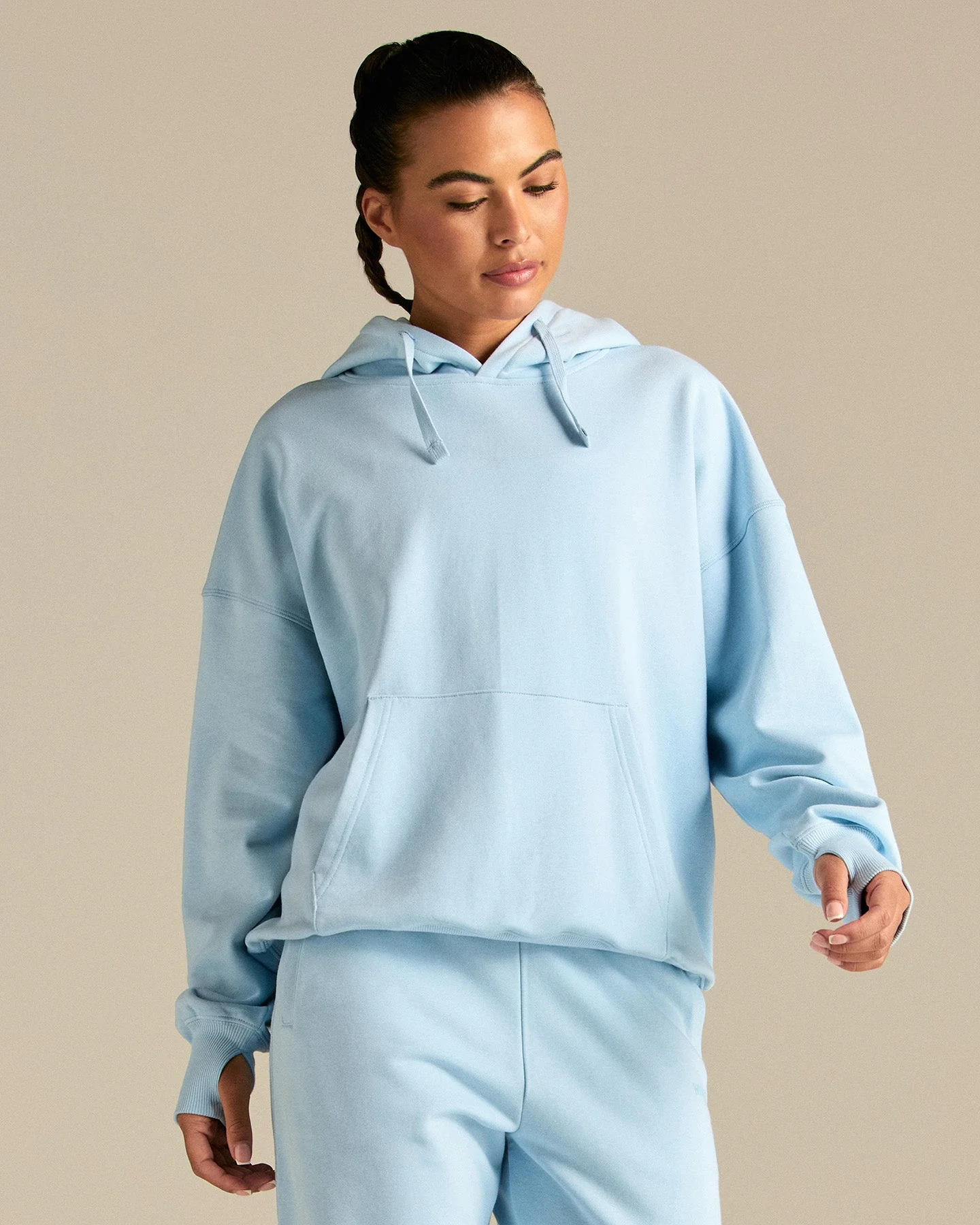 Comfort Oversized Hook Up Hoodie | Blue Haze