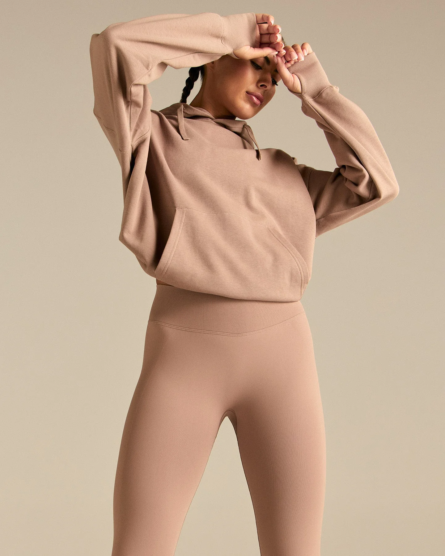 Comfort Oversized Hook Up Hoodie | Mauve Taupe - Image 6