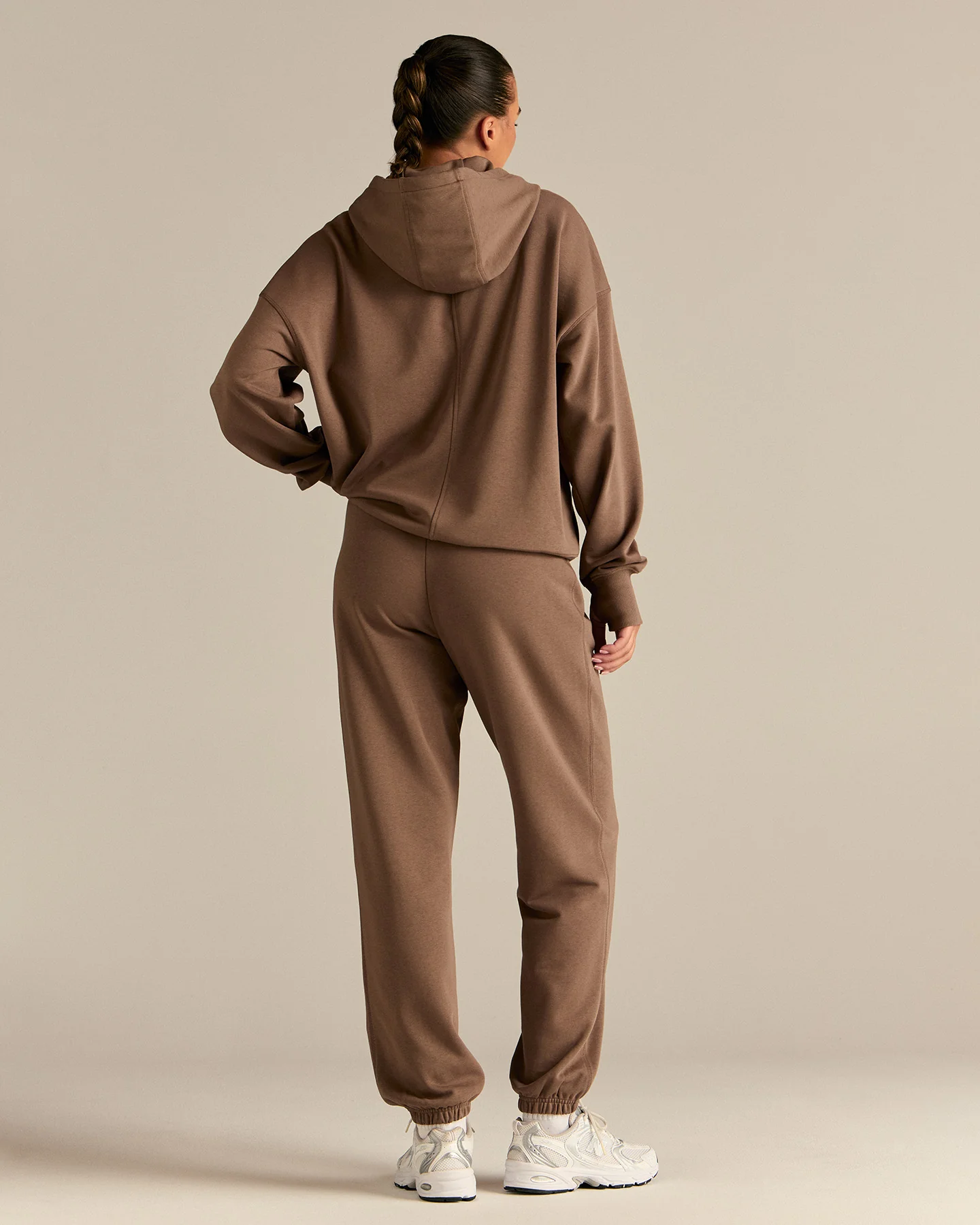 Comfort Oversized Hook Up Hoodie | Milk Chocolate - Image 3