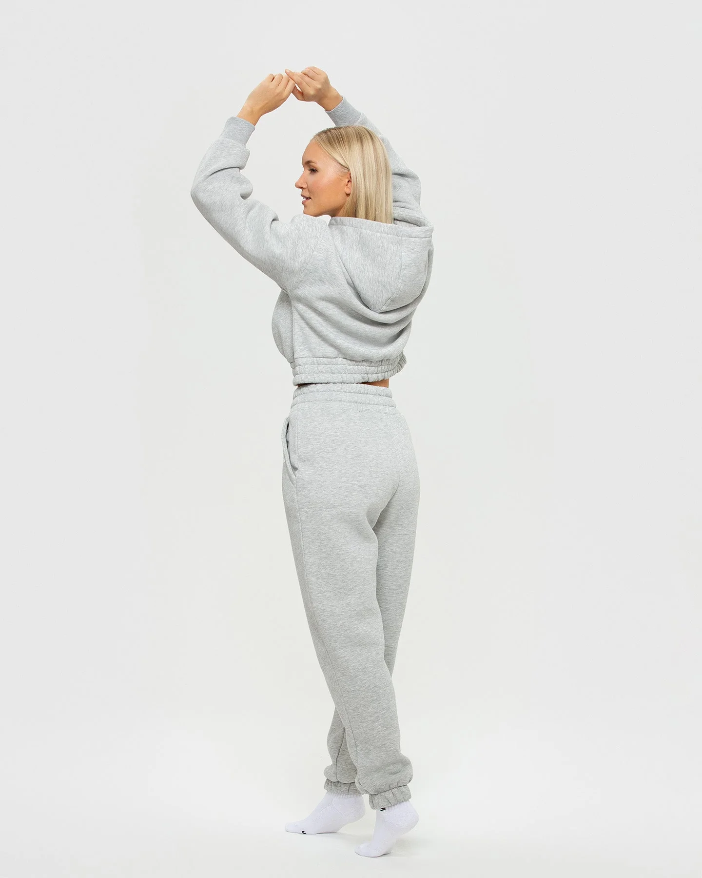 Comfort Oversized Joggers | Silver Grey Marl - Image 2