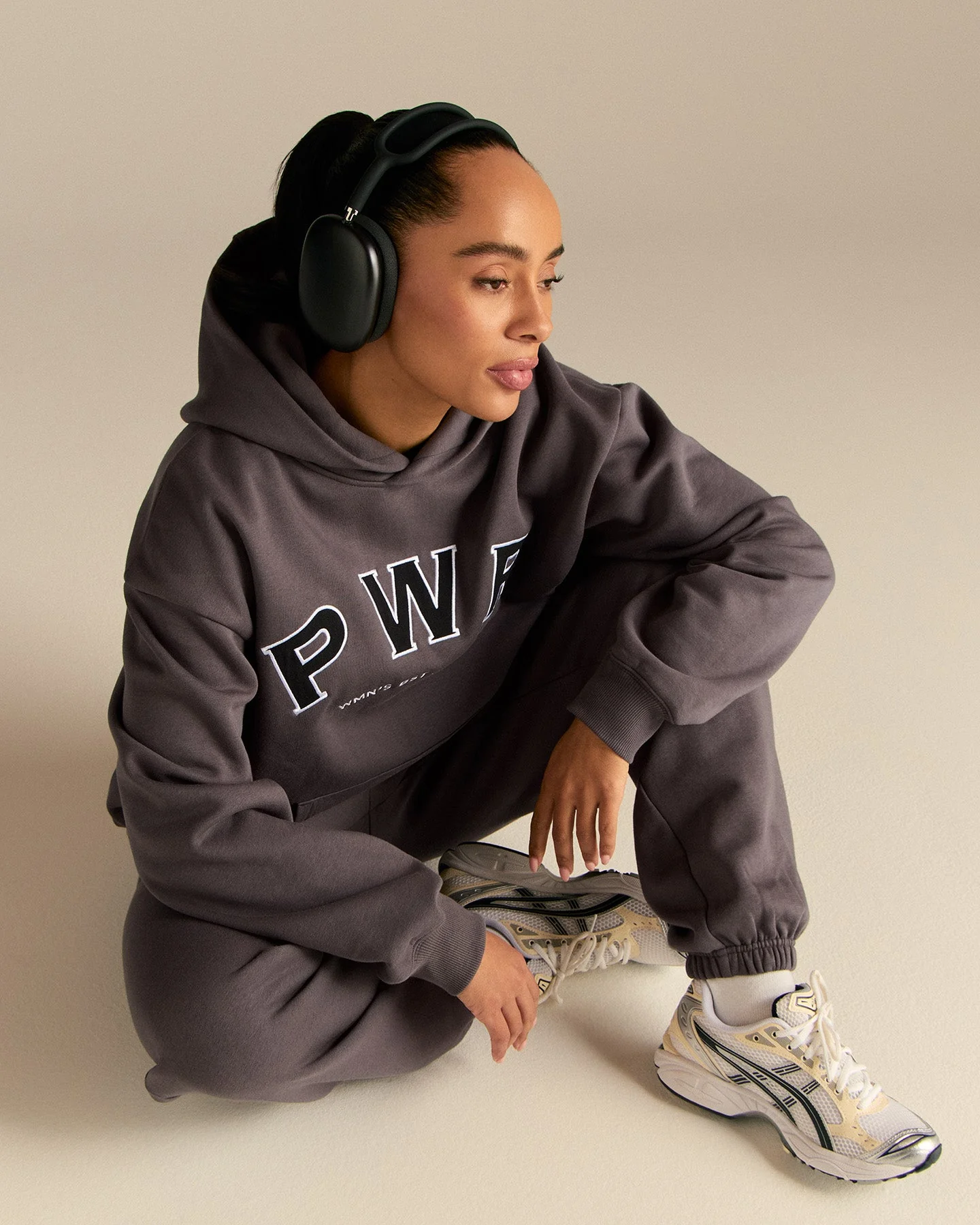Comfort Oversized PWR Hoodie | Slate Grey - Image 6