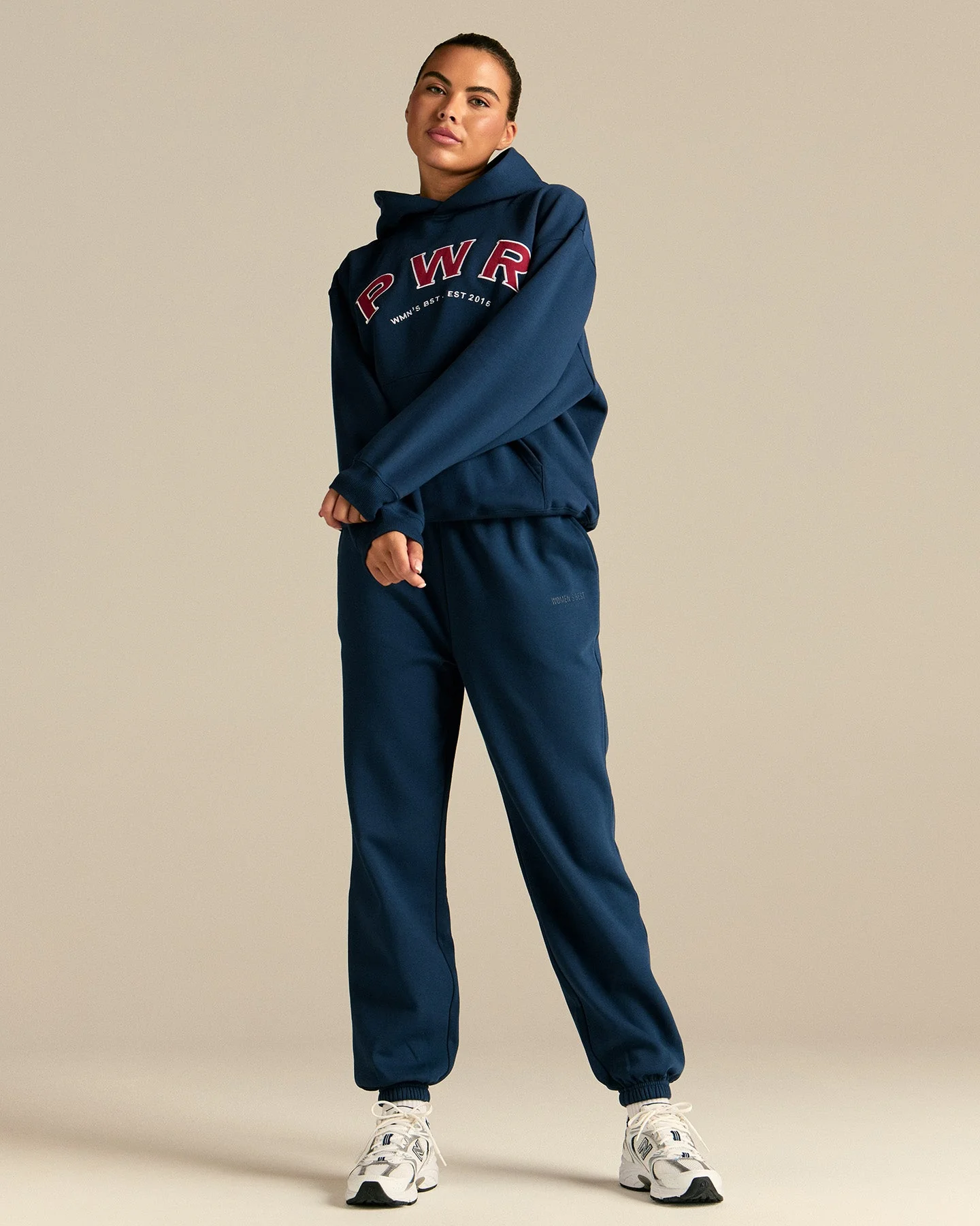 Comfort Oversized PWR Hoodie | True Navy - Image 8