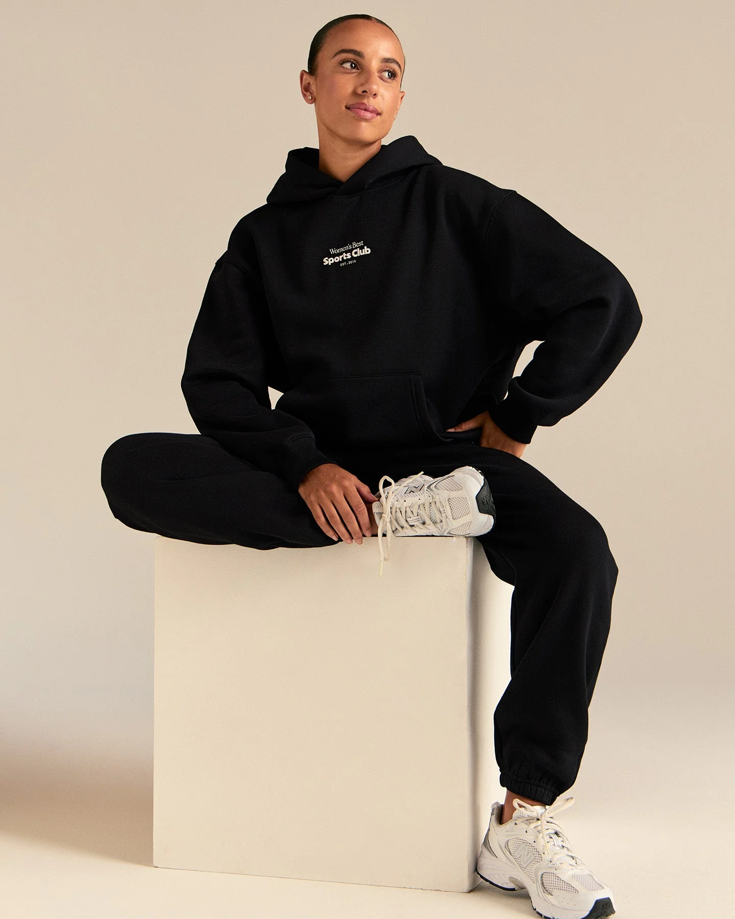 Comfort Oversized Sports Club Hoodie | Black - Image 6
