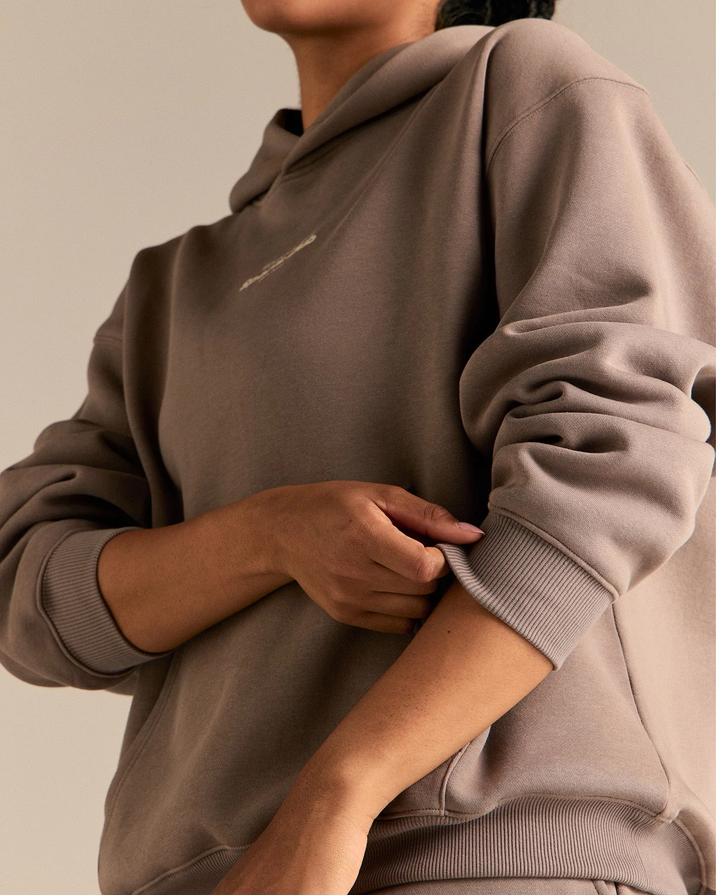 Comfort Oversized Sports Club Hoodie | Taupe Grey - Image 6