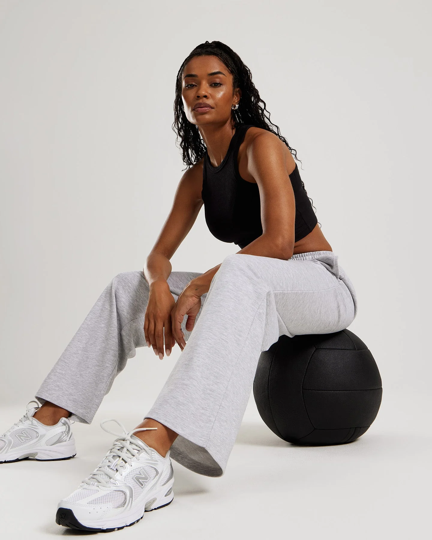 Comfort Ribbed Cropped Tank | Black - Image 2