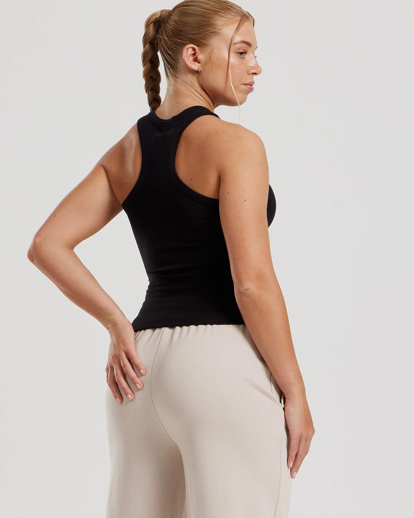Comfort Ribbed Midi Tank | Black - Image 5