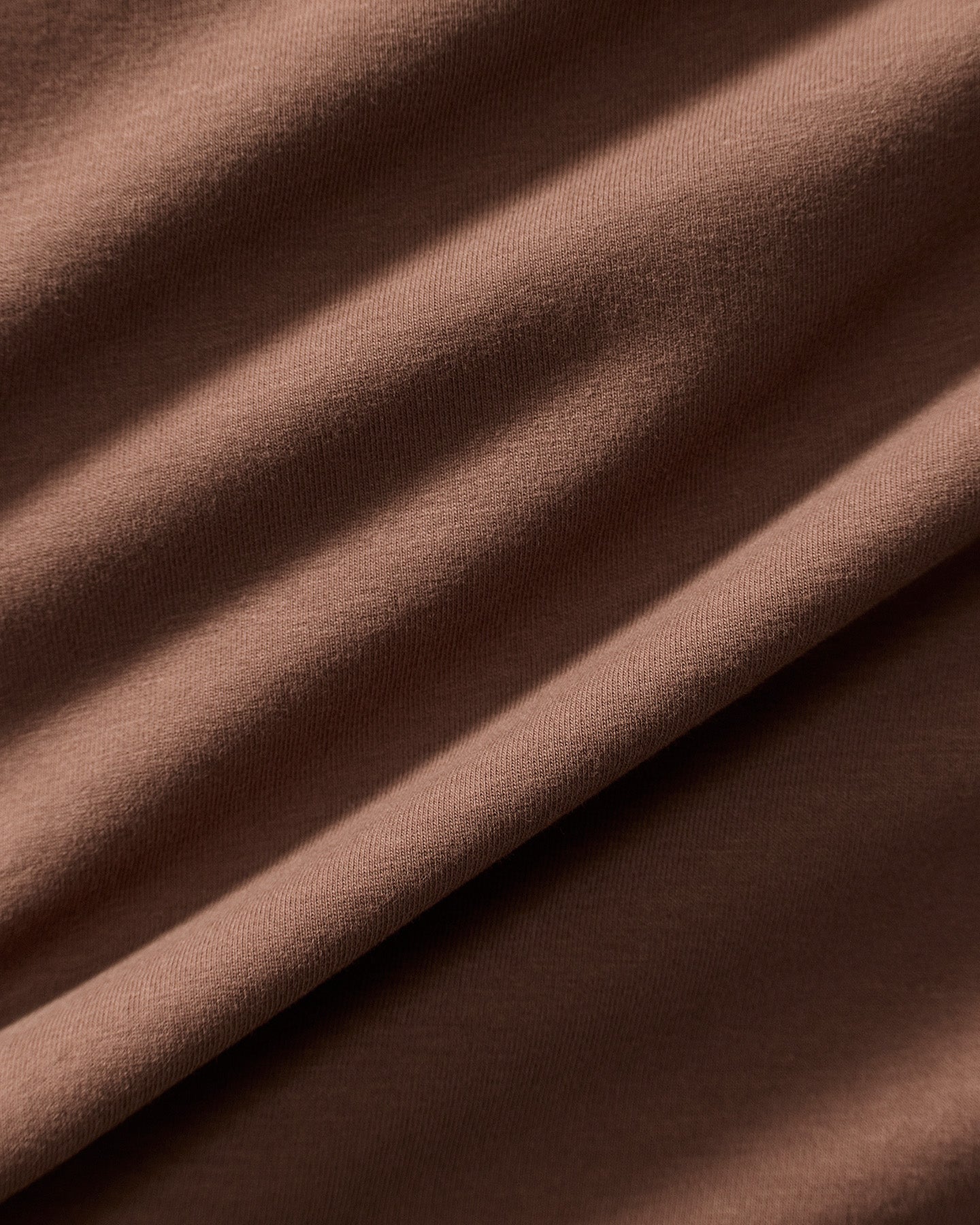 Cotton Contour Button Through Long Sleeve Top | Mocha - Image 5
