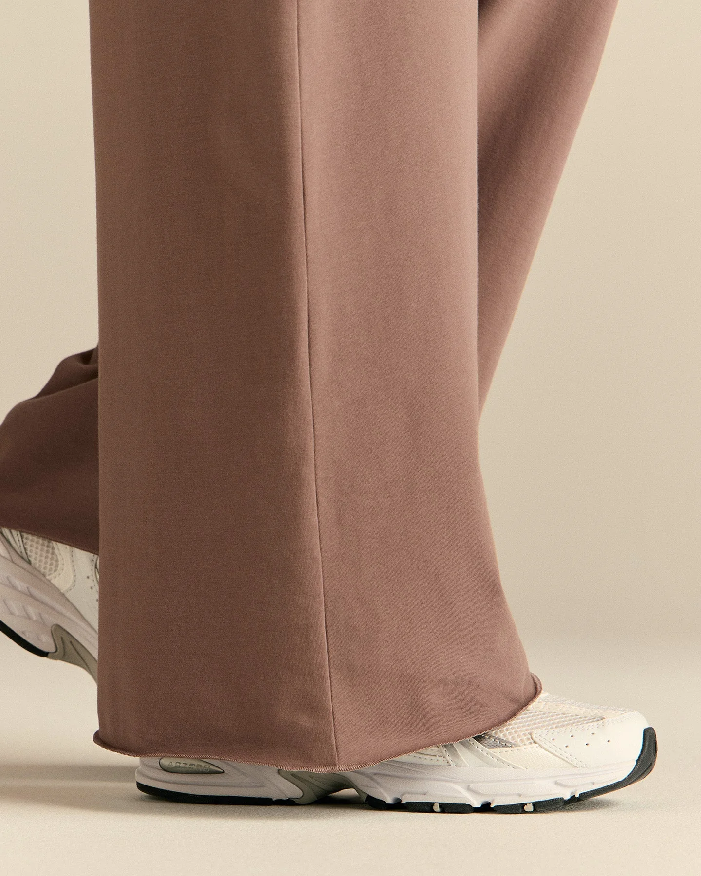 Cotton Contour Fold Over Straight Leg Pants | Mocha - Image 6