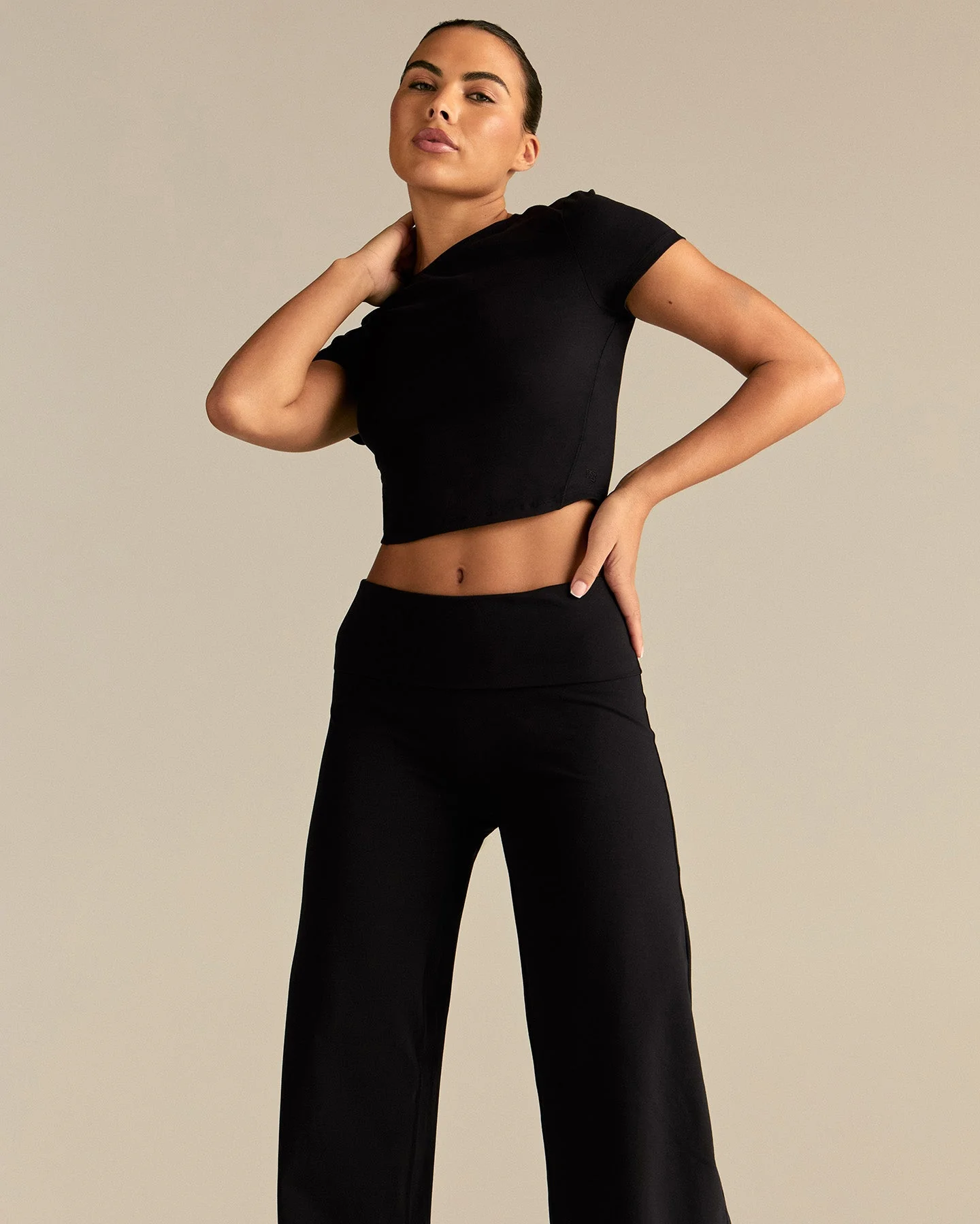 Cotton Contour Short Sleeve T-Shirt | Black - Image 3