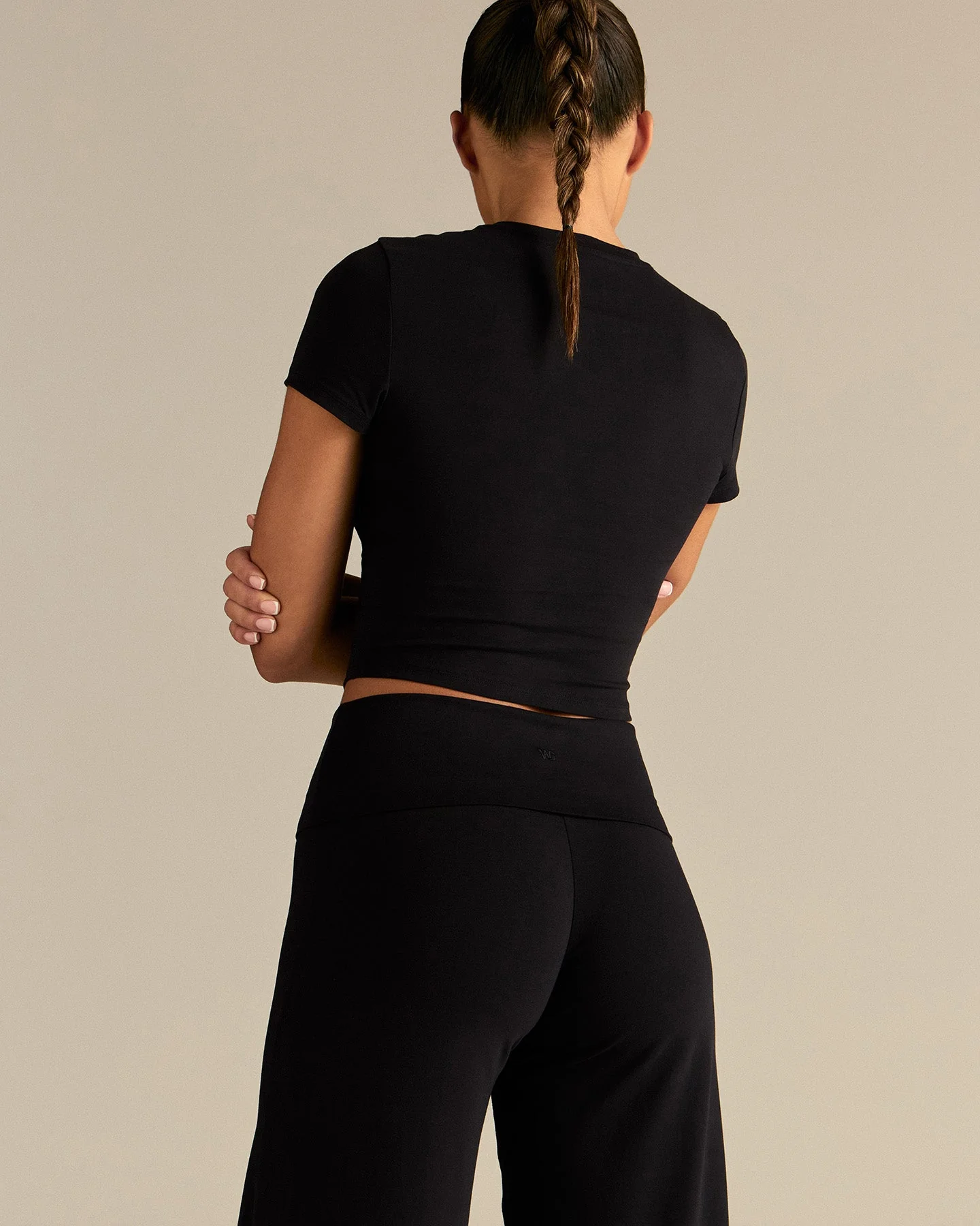 Cotton Contour Short Sleeve T-Shirt | Black - Image 4
