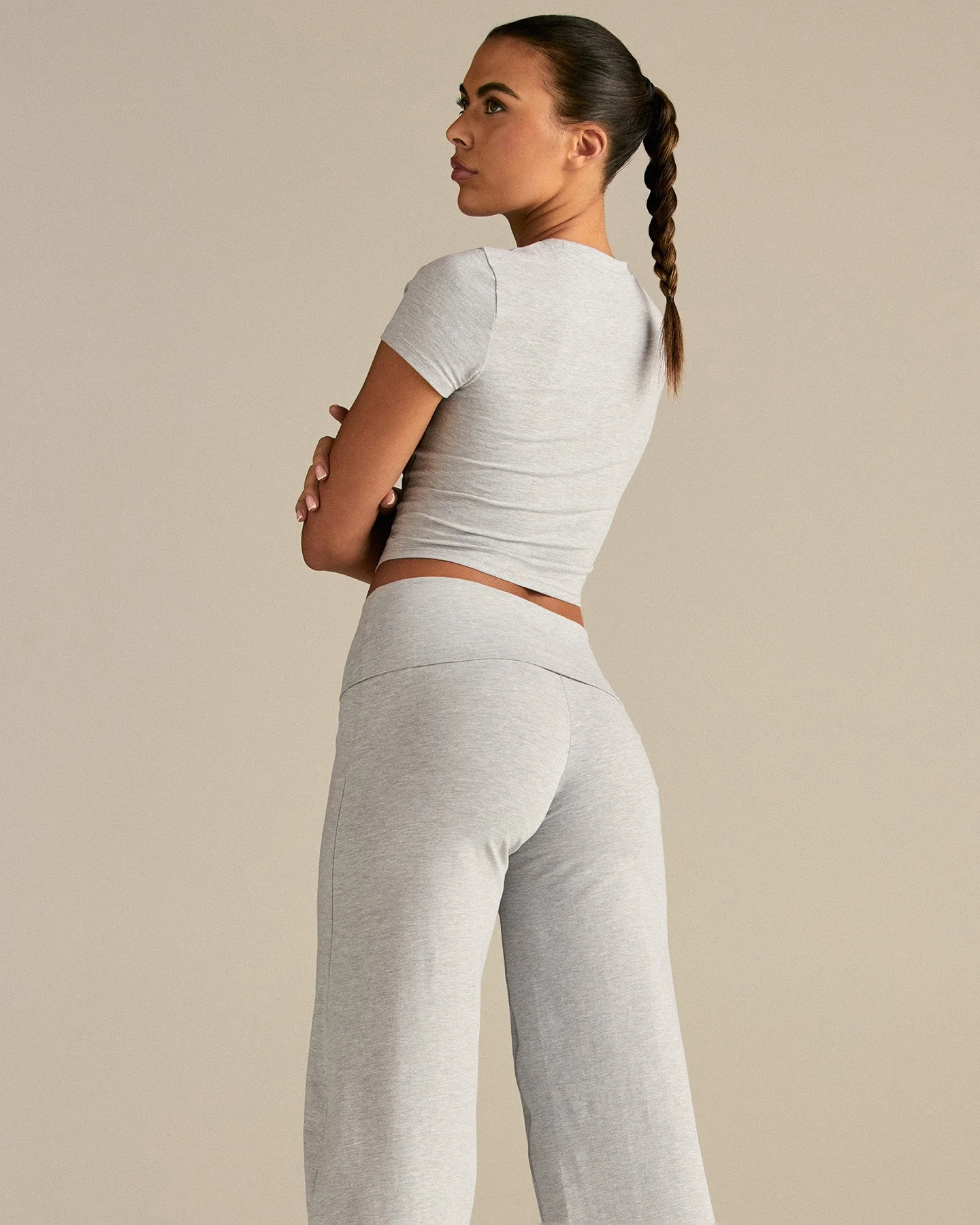 Cotton Contour Short Sleeve T-Shirt | Grey Marl - Image 2