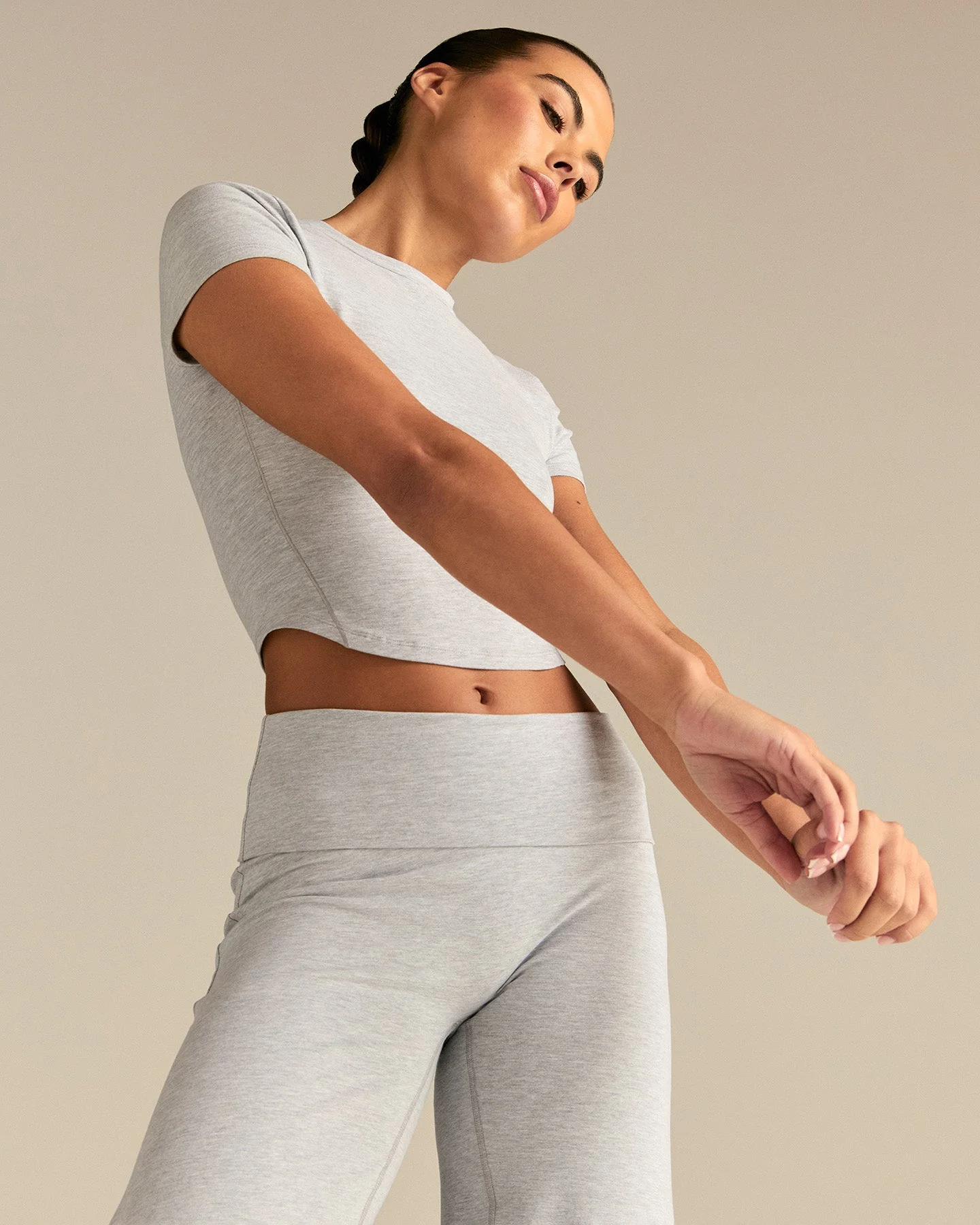 Cotton Contour Short Sleeve T-Shirt | Grey Marl - Image 6