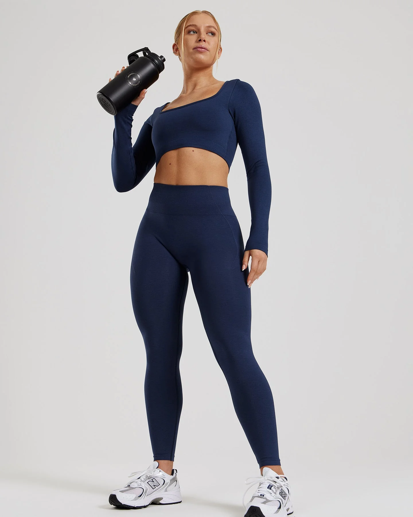 Define 2.0 Long Sleeve Built-In Bra Top | Sapphire Blue - Image 5