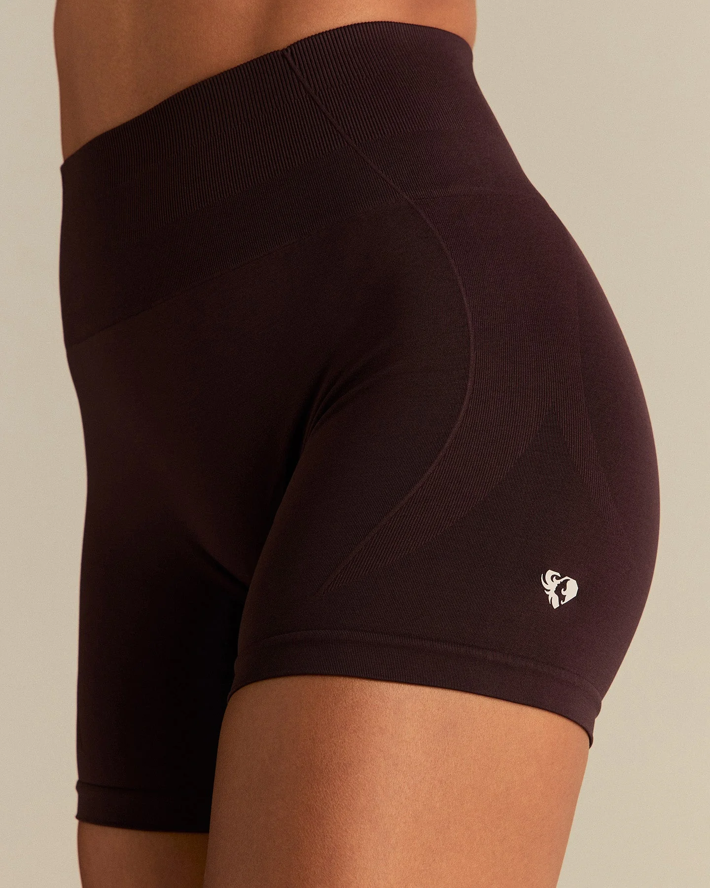Define 2.0 High Waist Scrunch Shorts 4" | Cafe Noir - Image 8
