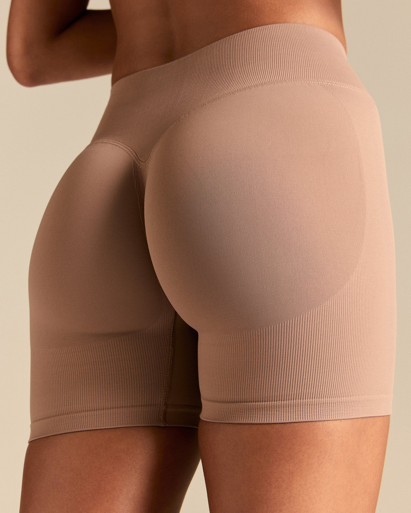Emphasize Mid Waist 5" Shorts | Mauve Taupe - Image 3