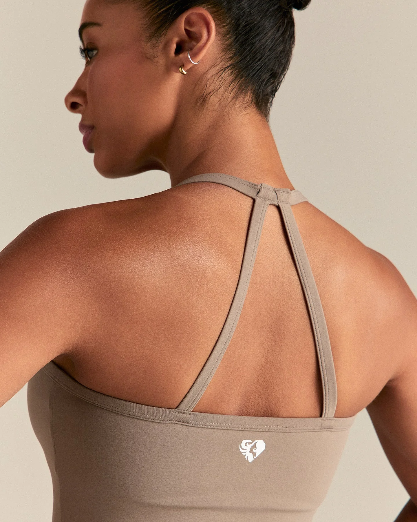 Essential Built-In Bra Midi Tank | Taupe Grey - Image 4