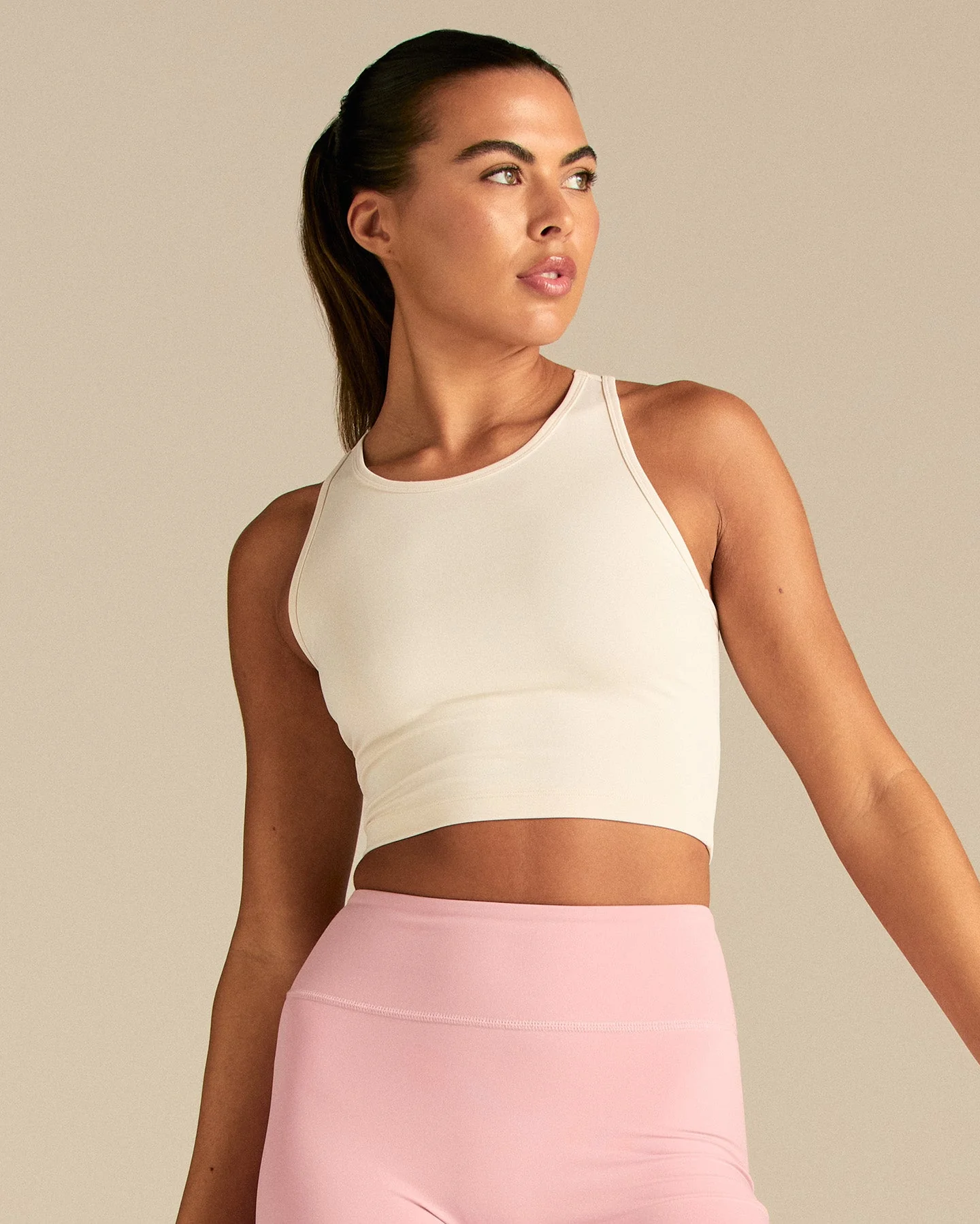 Essential Crop Tank Top | Coconut White