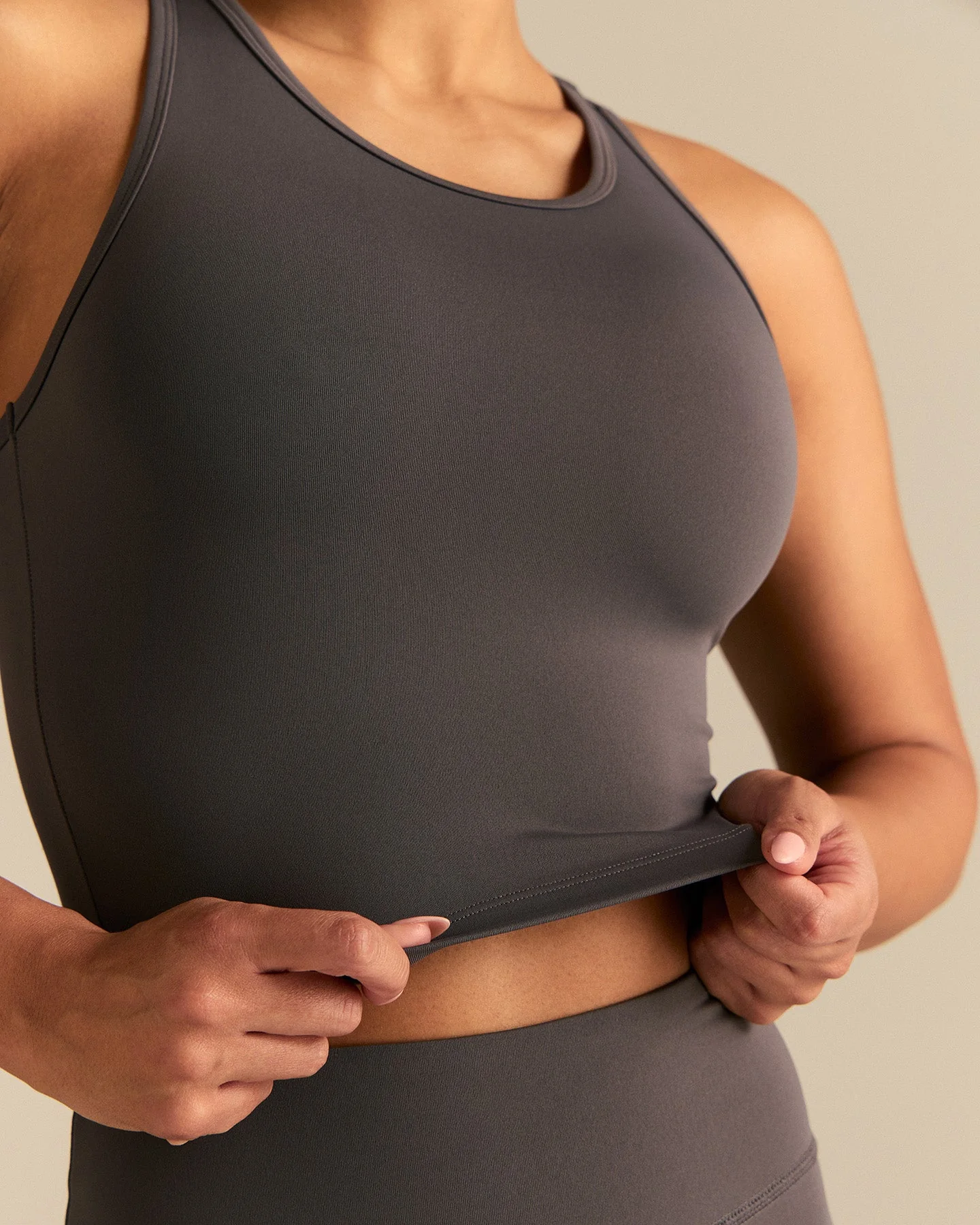 Essential Crop Tank Top | Slate Grey - Image 6