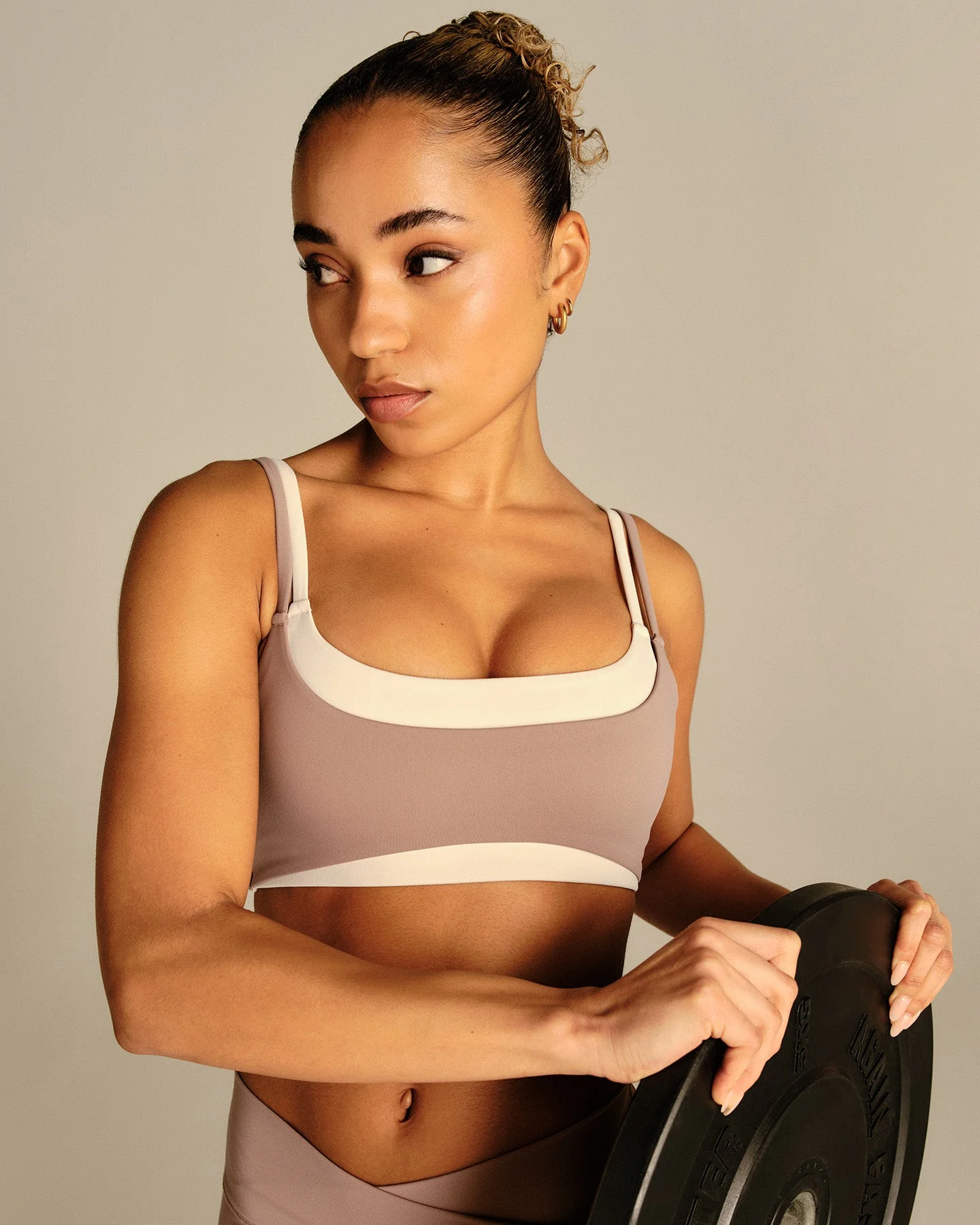 Essential Double Layer Bra | Mauve Taupe - Image 4
