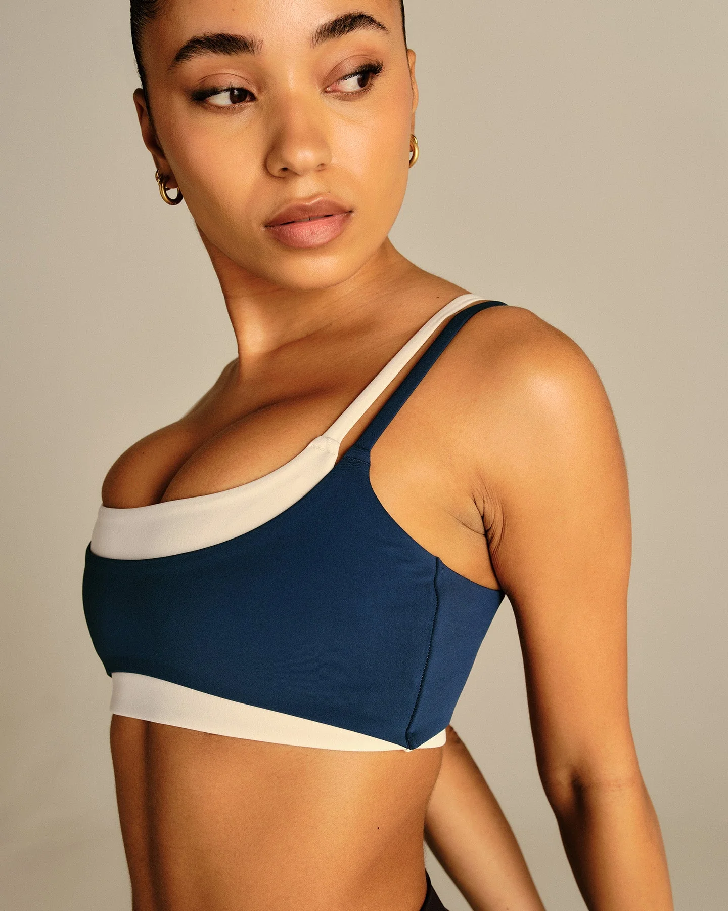 Essential Double Layer Bra | True Navy - Image 6