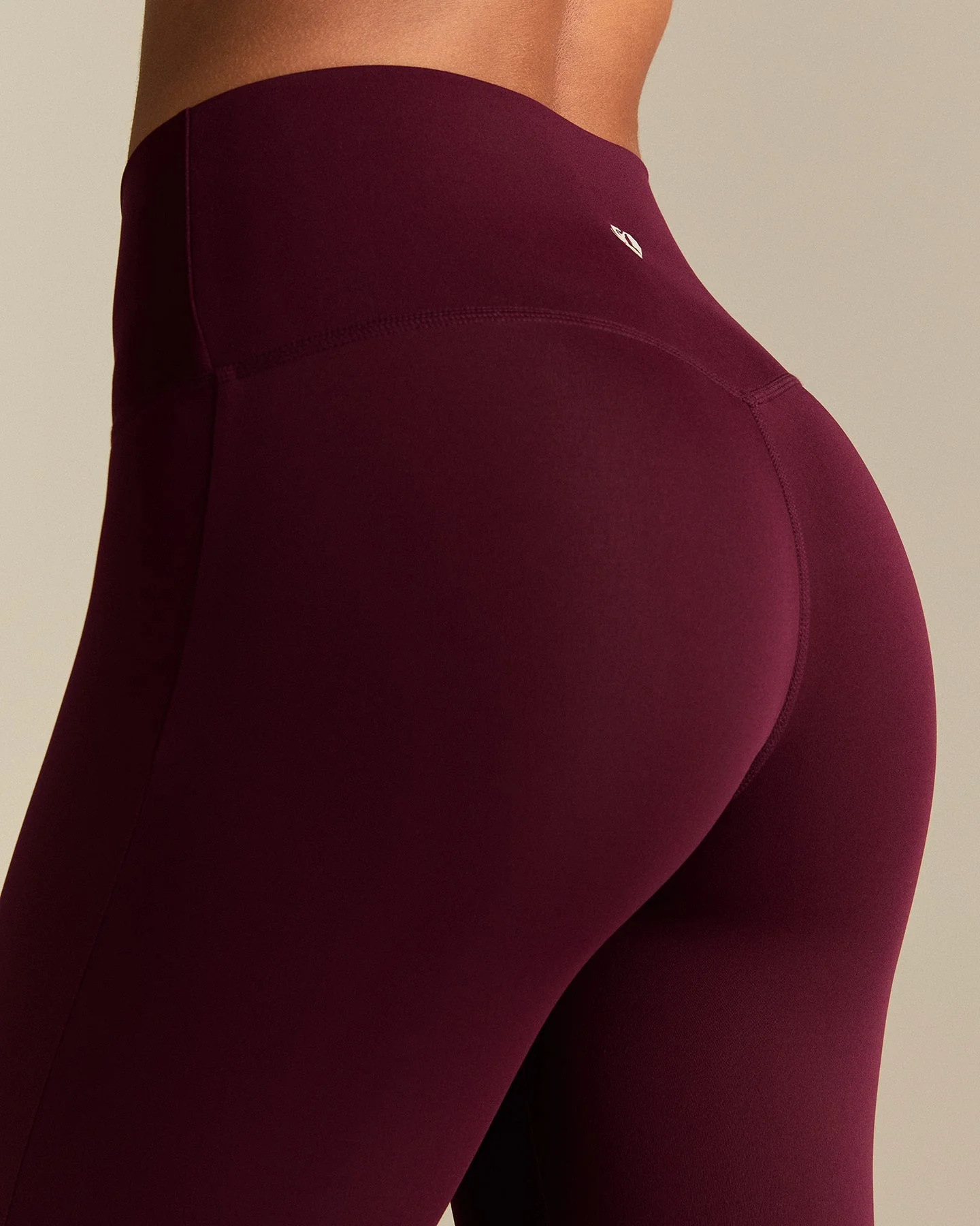 Essential High Waist Flared Leggings | Merlot - Image 2