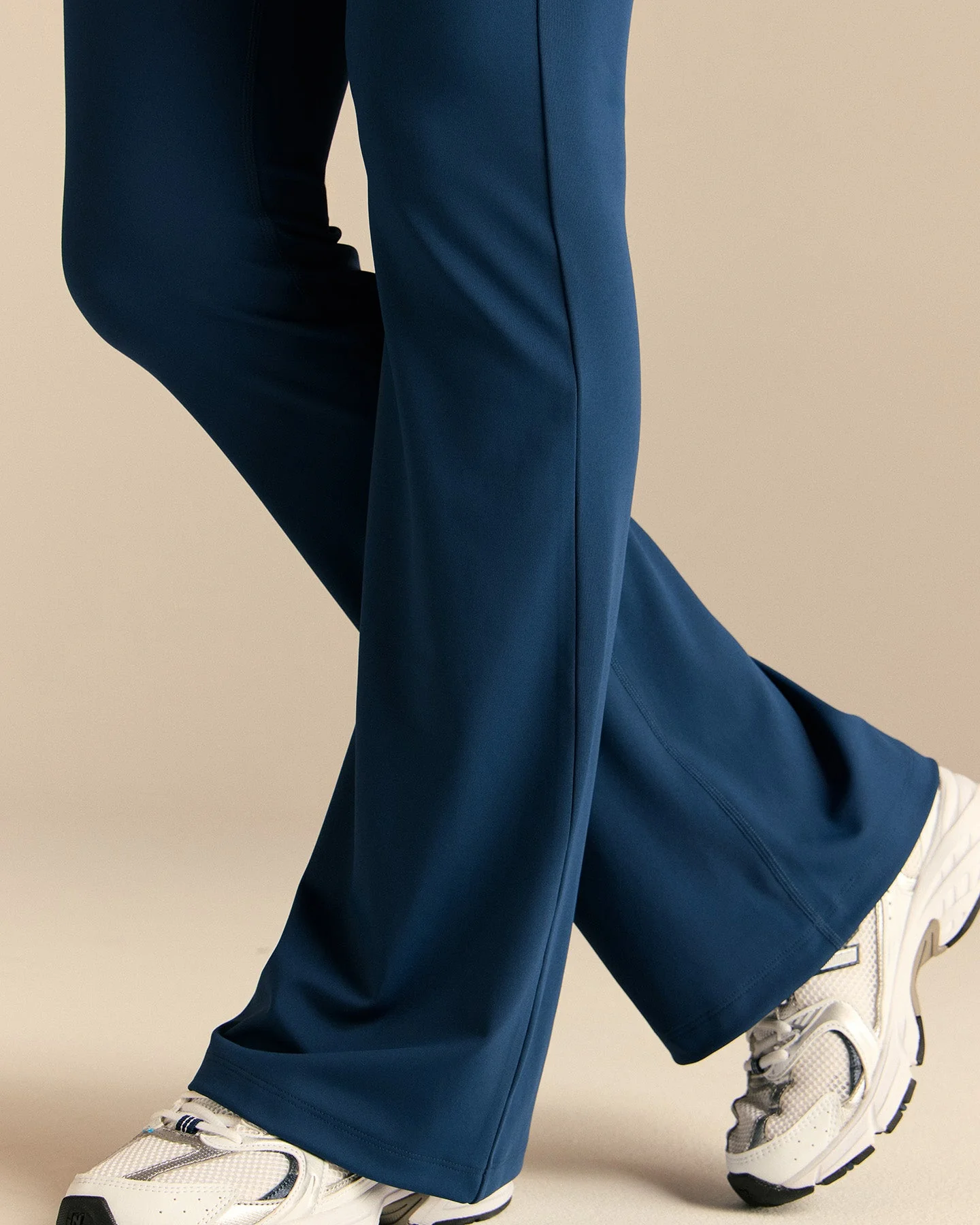 Essential High Waist Flared Leggings | True Navy - Image 4