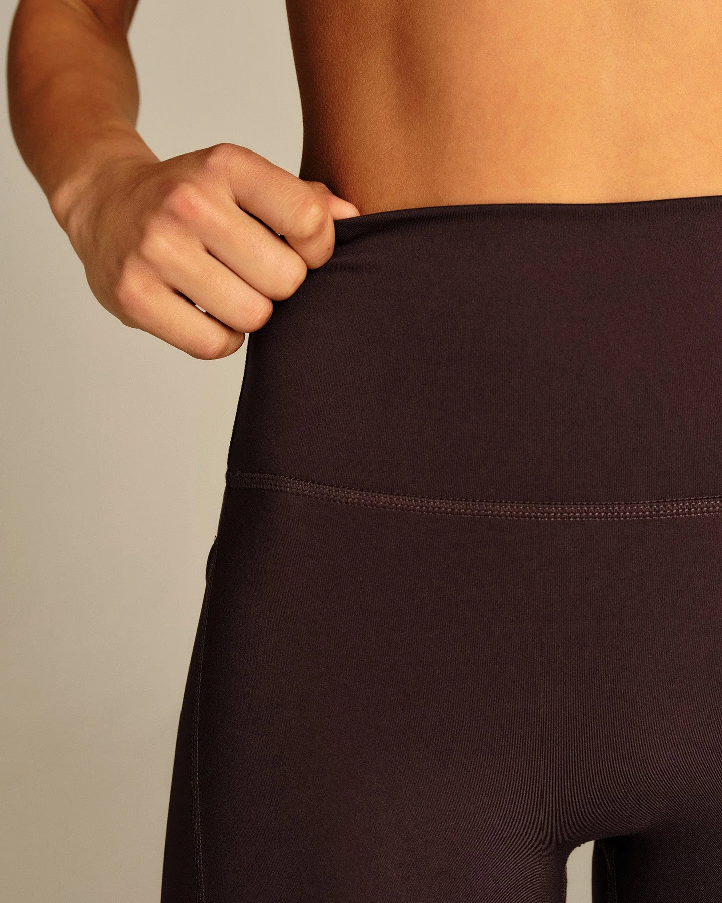 Essential High Waist Cycling Shorts with Pockets | Cafe Noir - Image 6