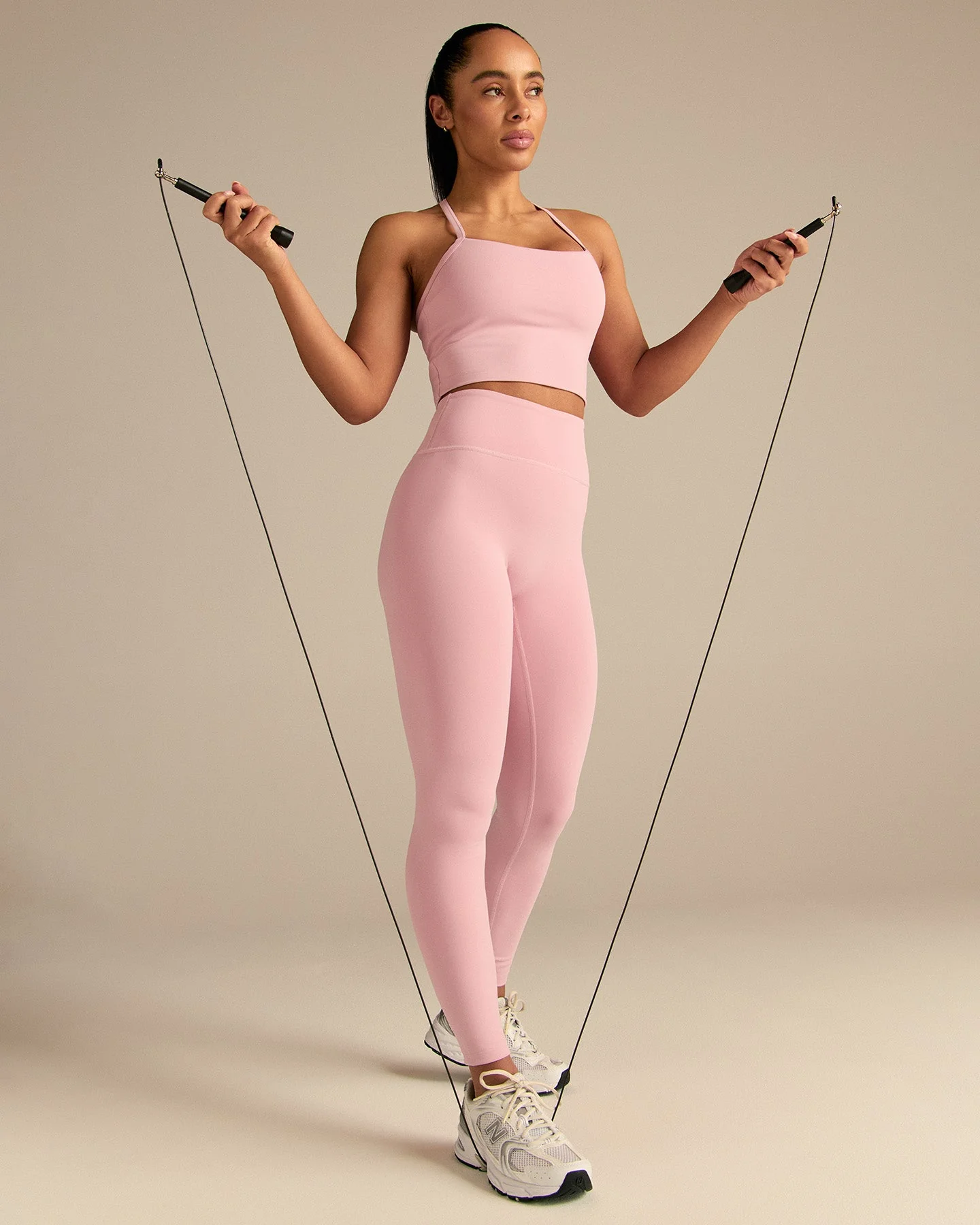 Essential High Waist Leggings | Sweet Pink - Image 6