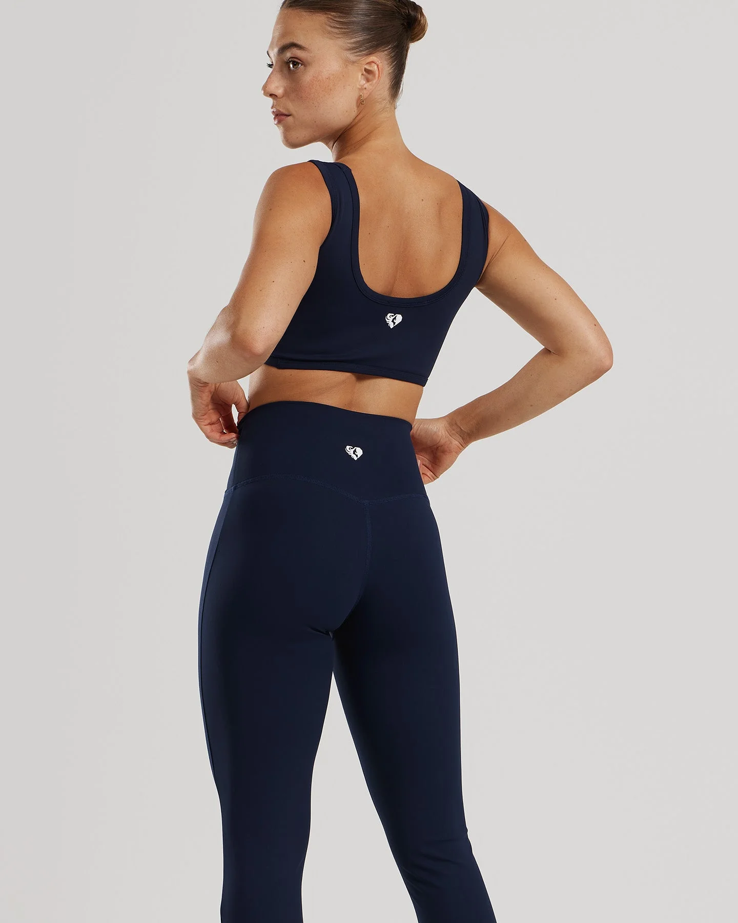 Essential High Waist Mini Flared Leggings | Sapphire Blue - Image 6