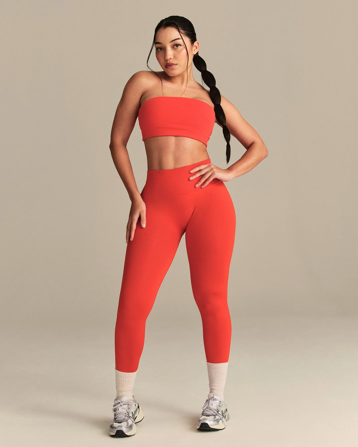 Essential Twist Back Bandeau Bra | Lava Red - Image 4