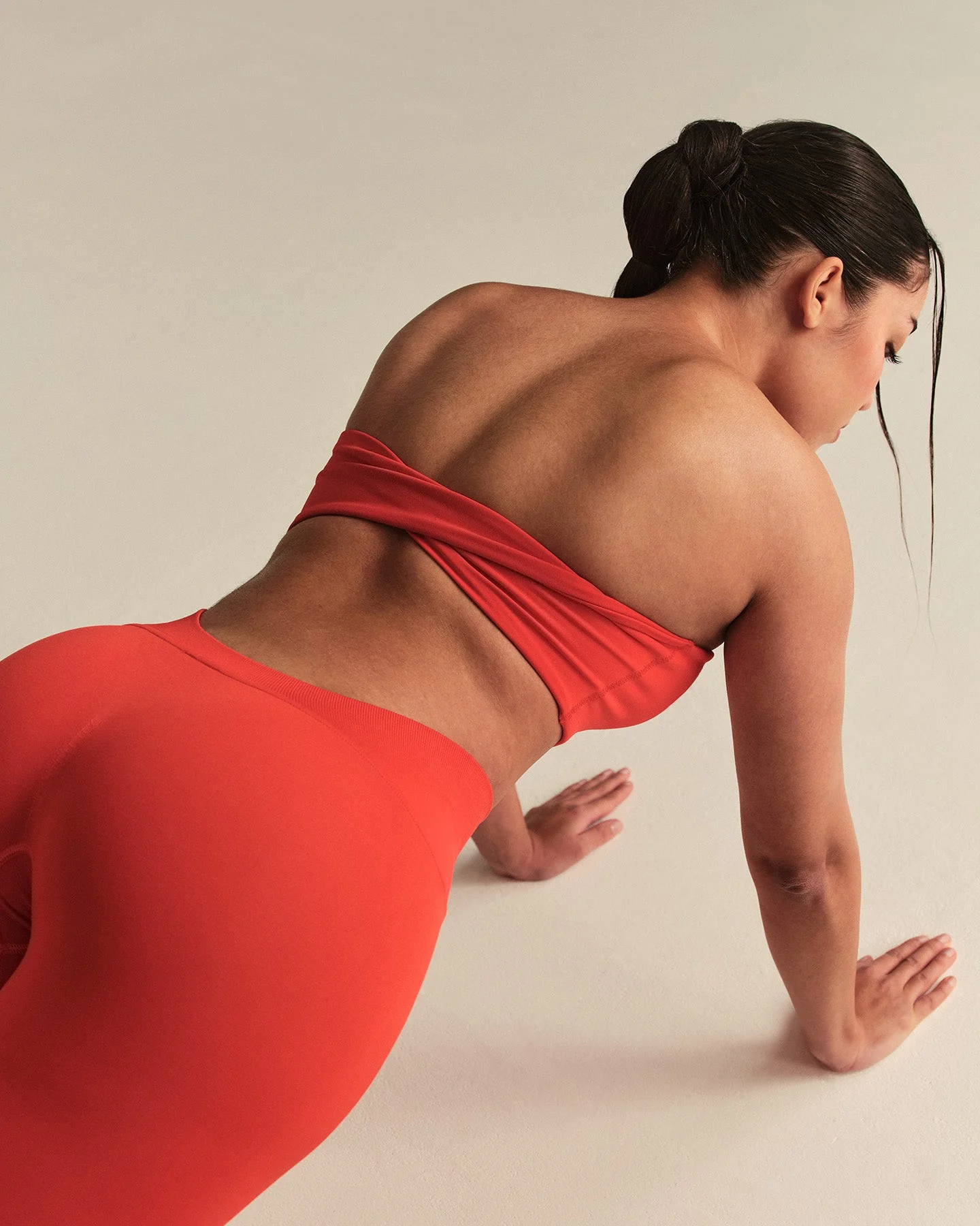 Essential Twist Back Bandeau Bra | Lava Red - Image 8